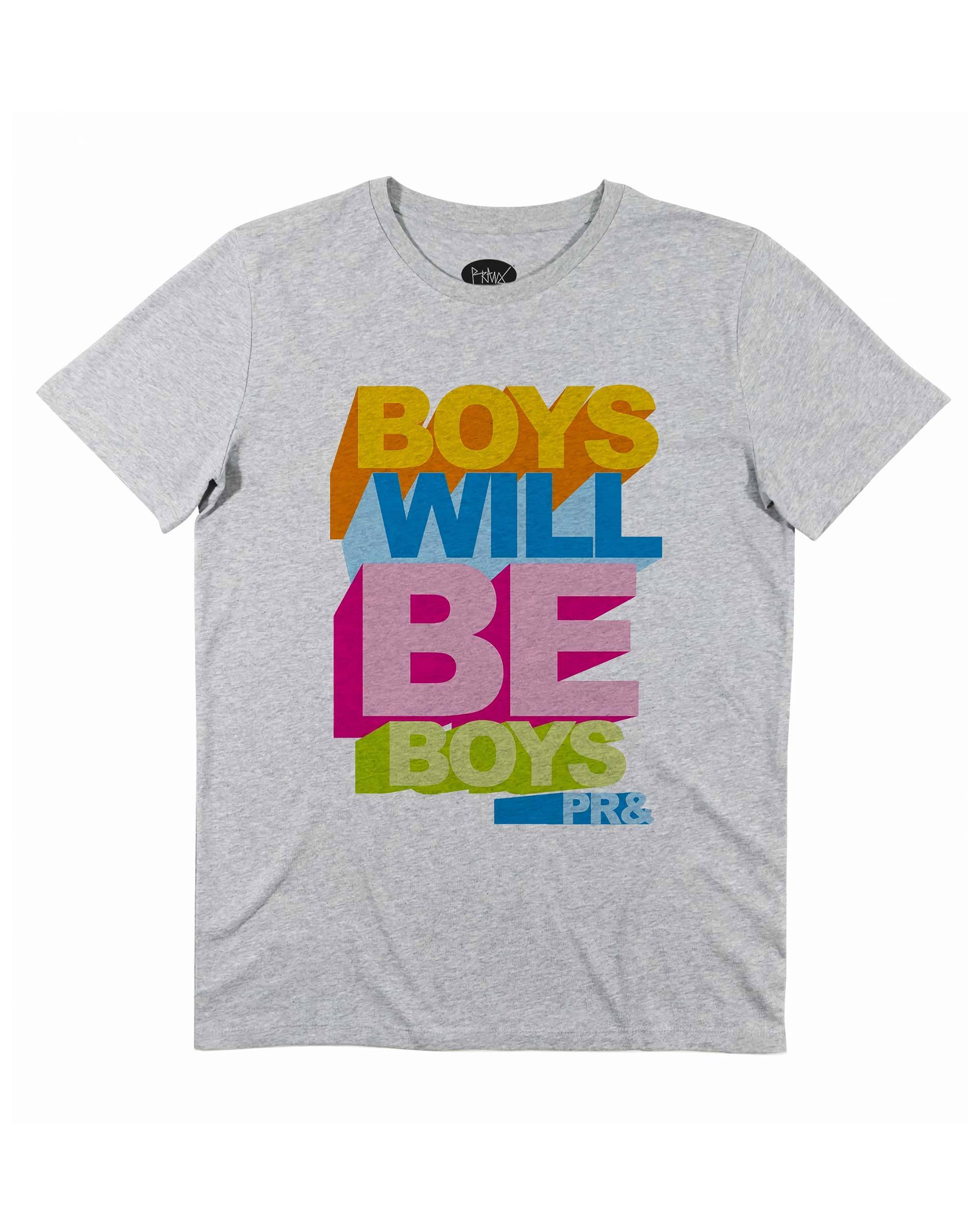 T-shirt Boys Will Be Boys de couleur Blanc par Prand