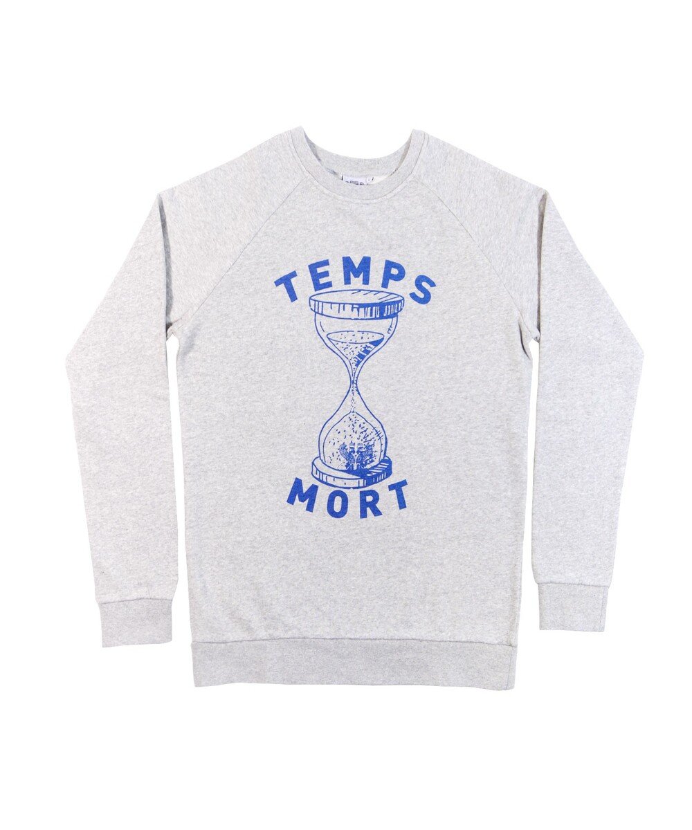 Sweatshirt pour Homme Temps Mort de couleur Gris chiné