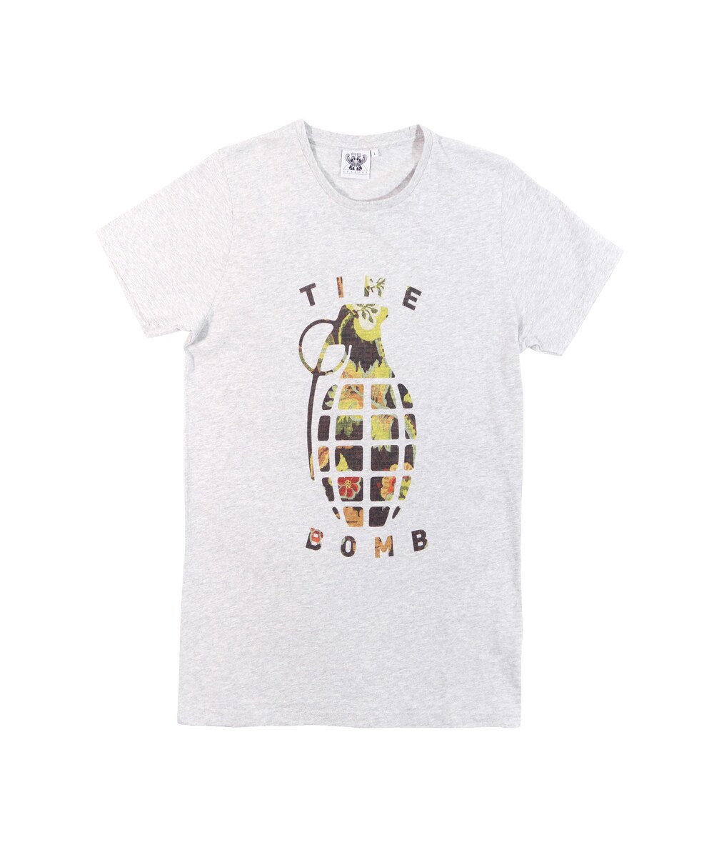 T-shirt pour Homme Time Bomb de couleur Gris chiné