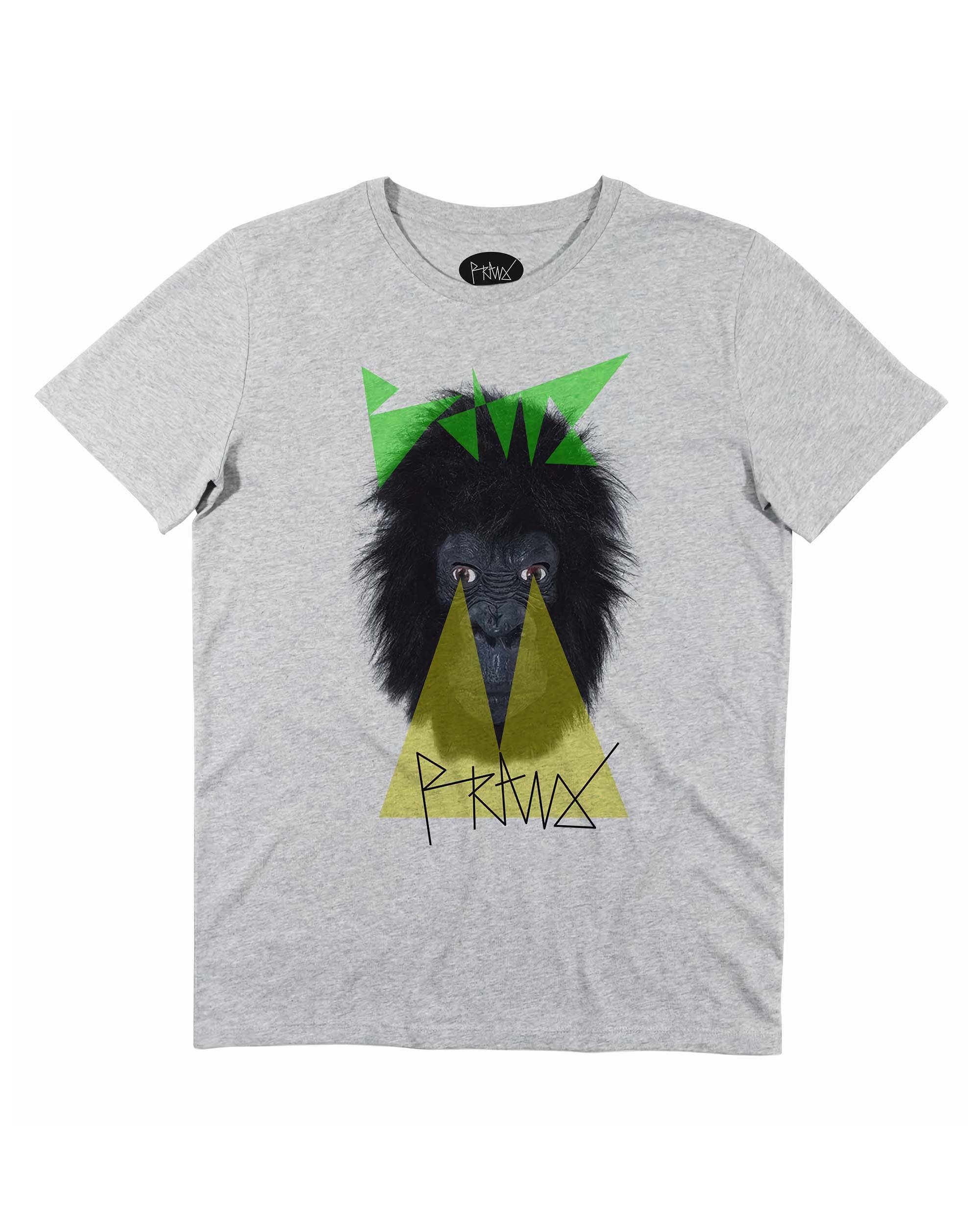 T-shirt Gorille Eclairé de couleur Blanc par Prand