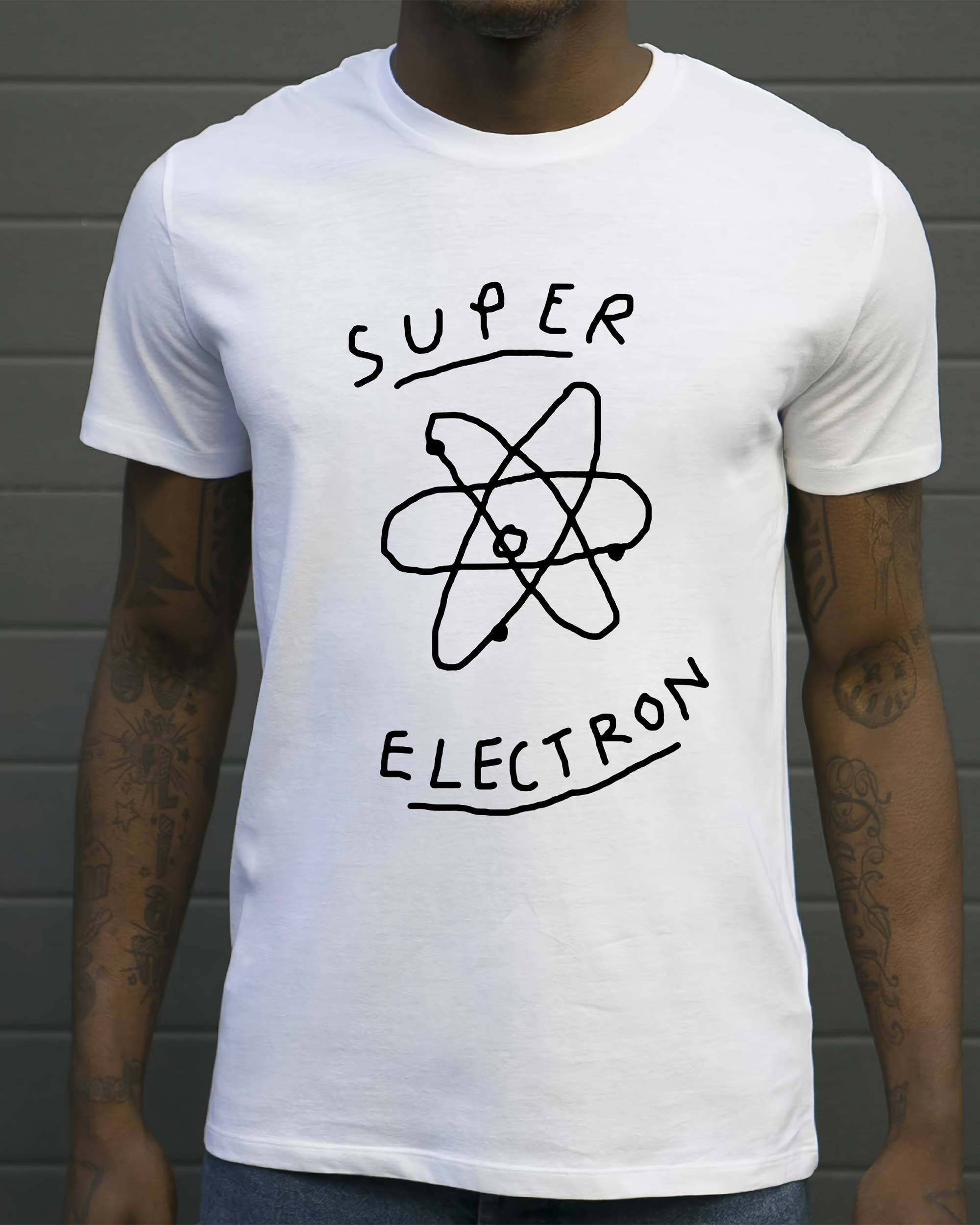 T-shirt Super Electron de couleur Blanc par Aecho
