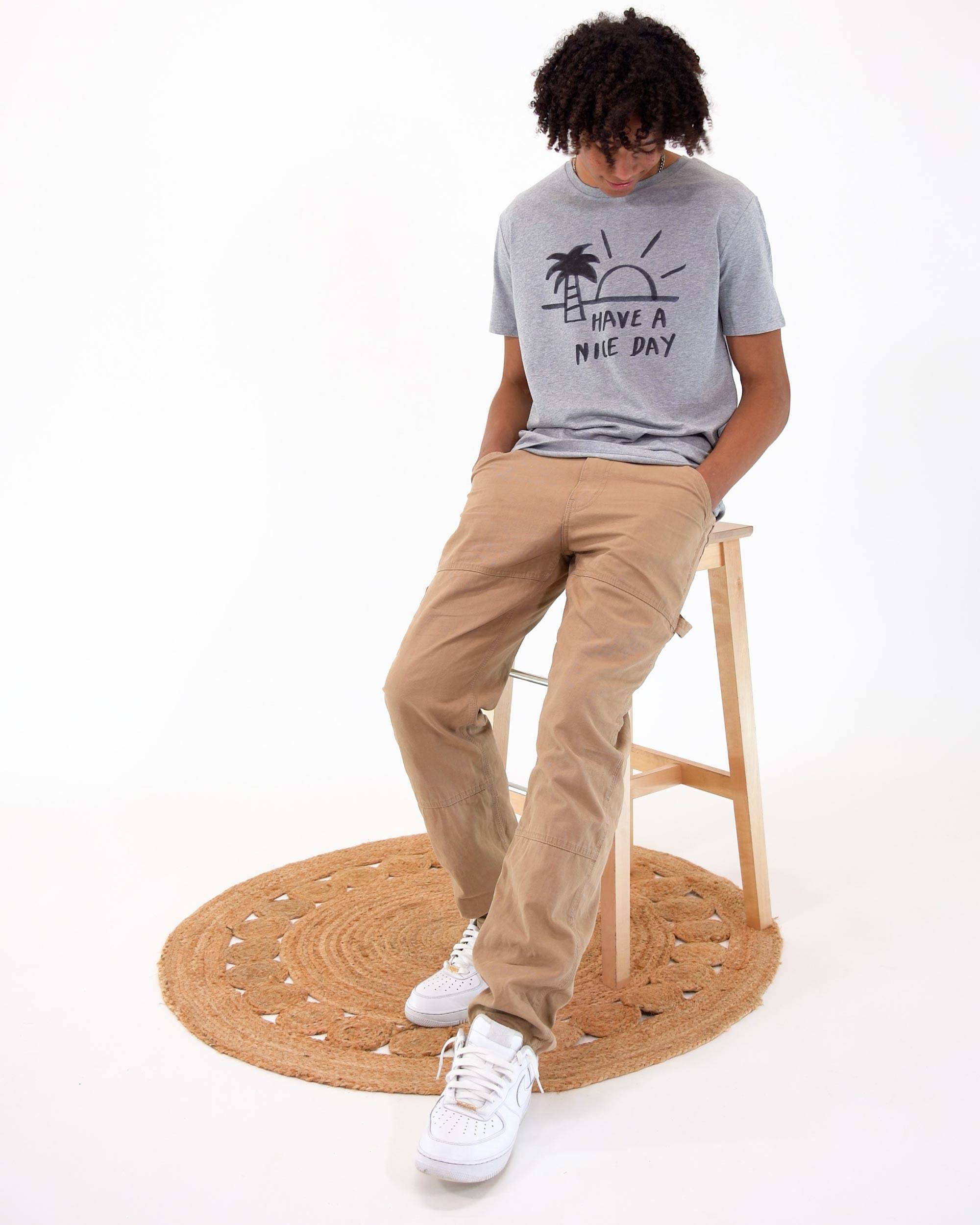 T-shirt Have a Nice Day de couleur Blanc par Aecho