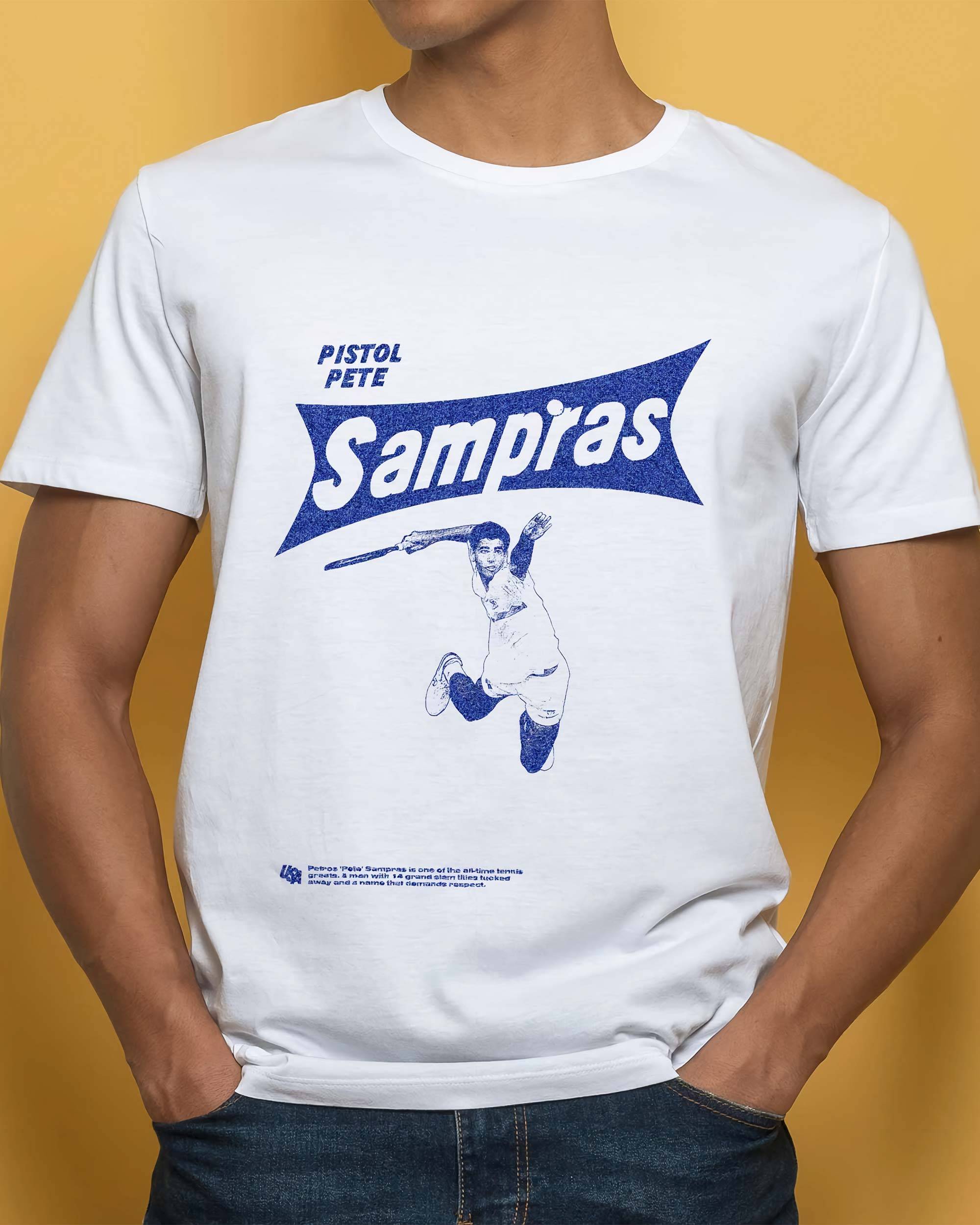 T-shirt Pete Sampras de couleur Blanc par Love Means Nothing