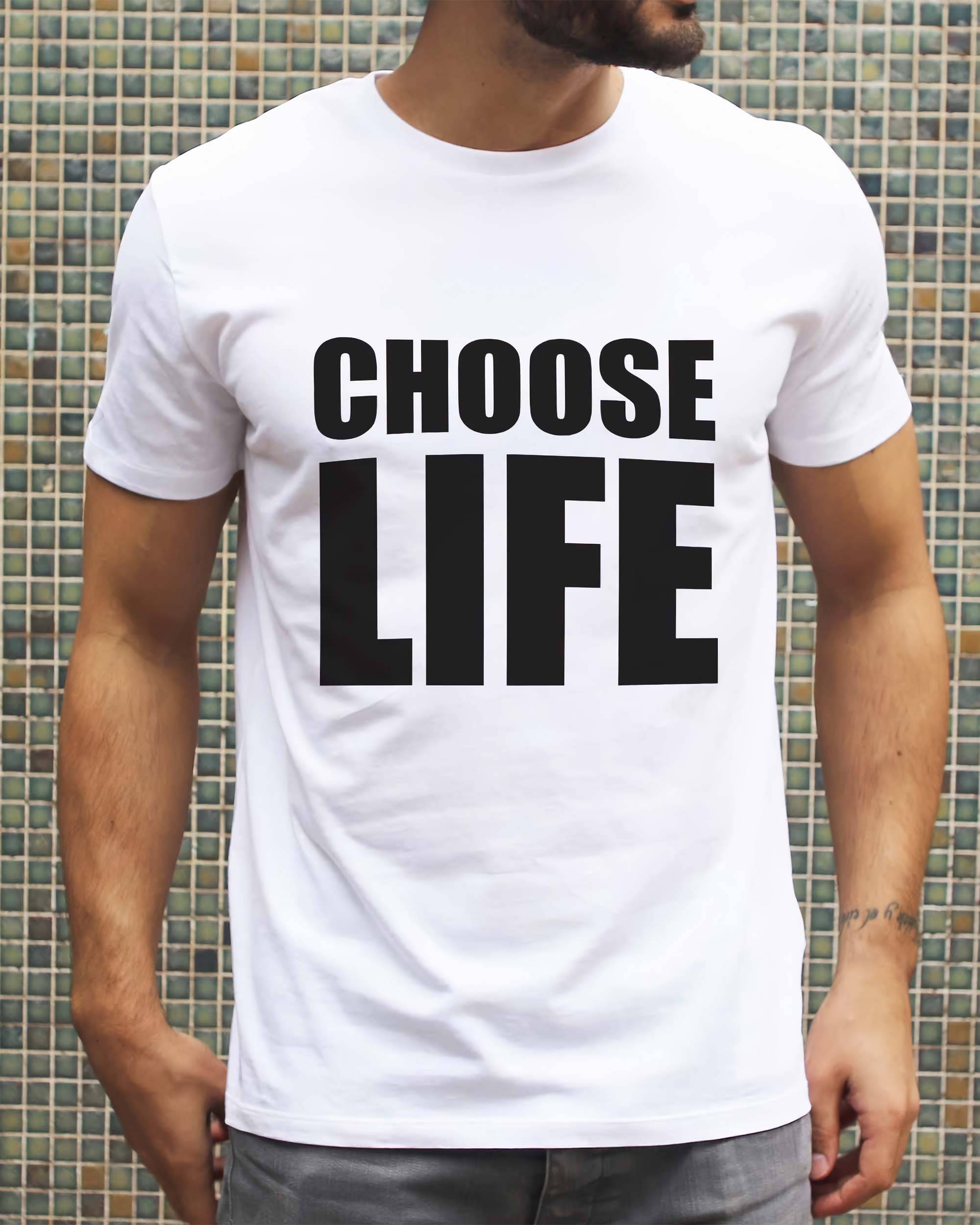 T-shirt Choose Life de couleur Blanc par Prand