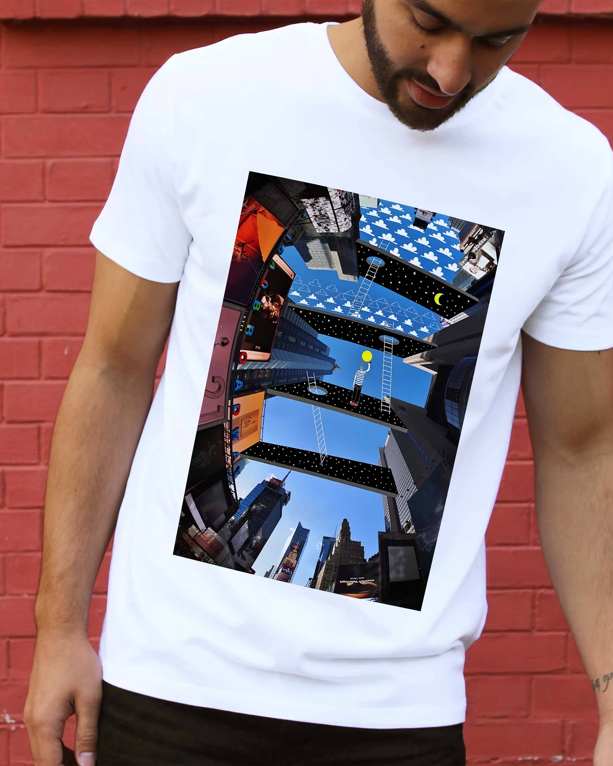 T-shirt Skyscraper New-York de couleur Blanc par Thomas Lamadieu