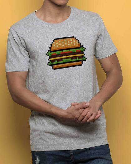 T-shirt Pixel Burger Grafitee