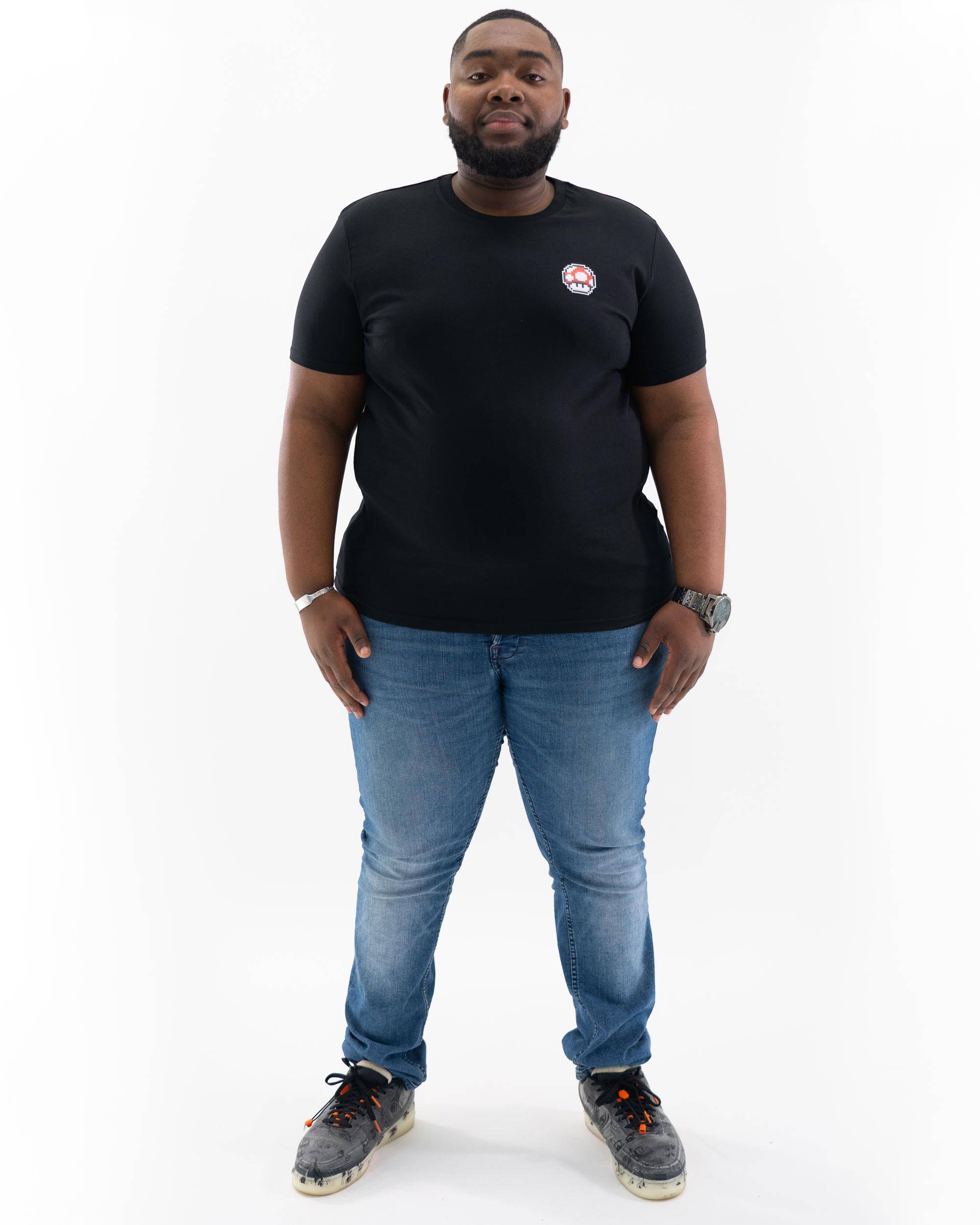 T-shirt Pixel Champignon de couleur Blanc