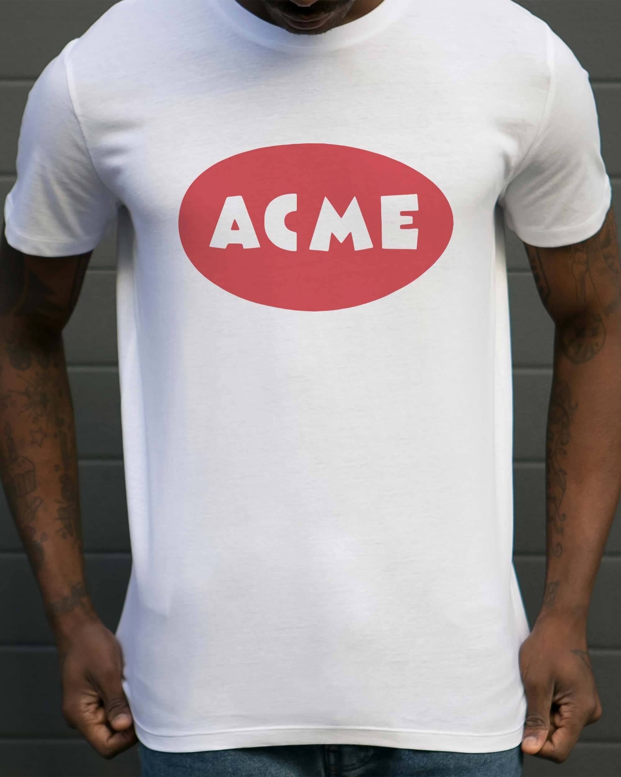 T-shirt Logo ACME de couleur Blanc