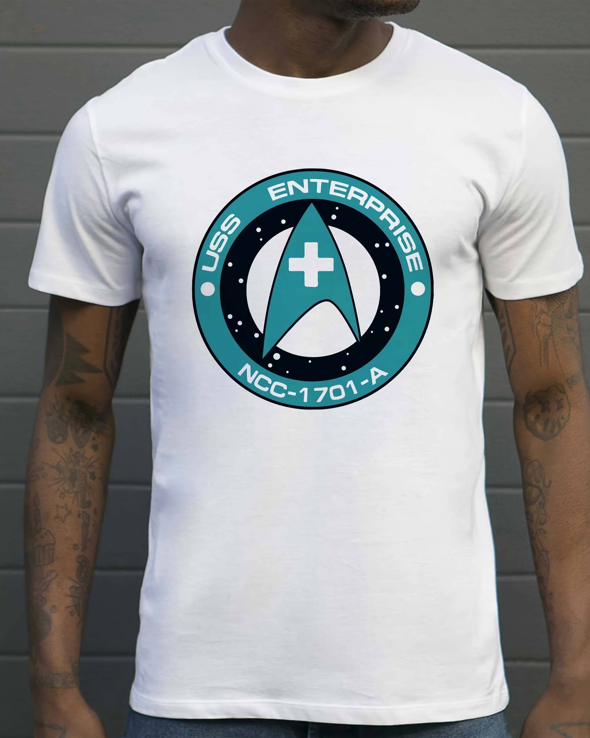 T-shirt Logo Medic Starfleet de couleur Blanc