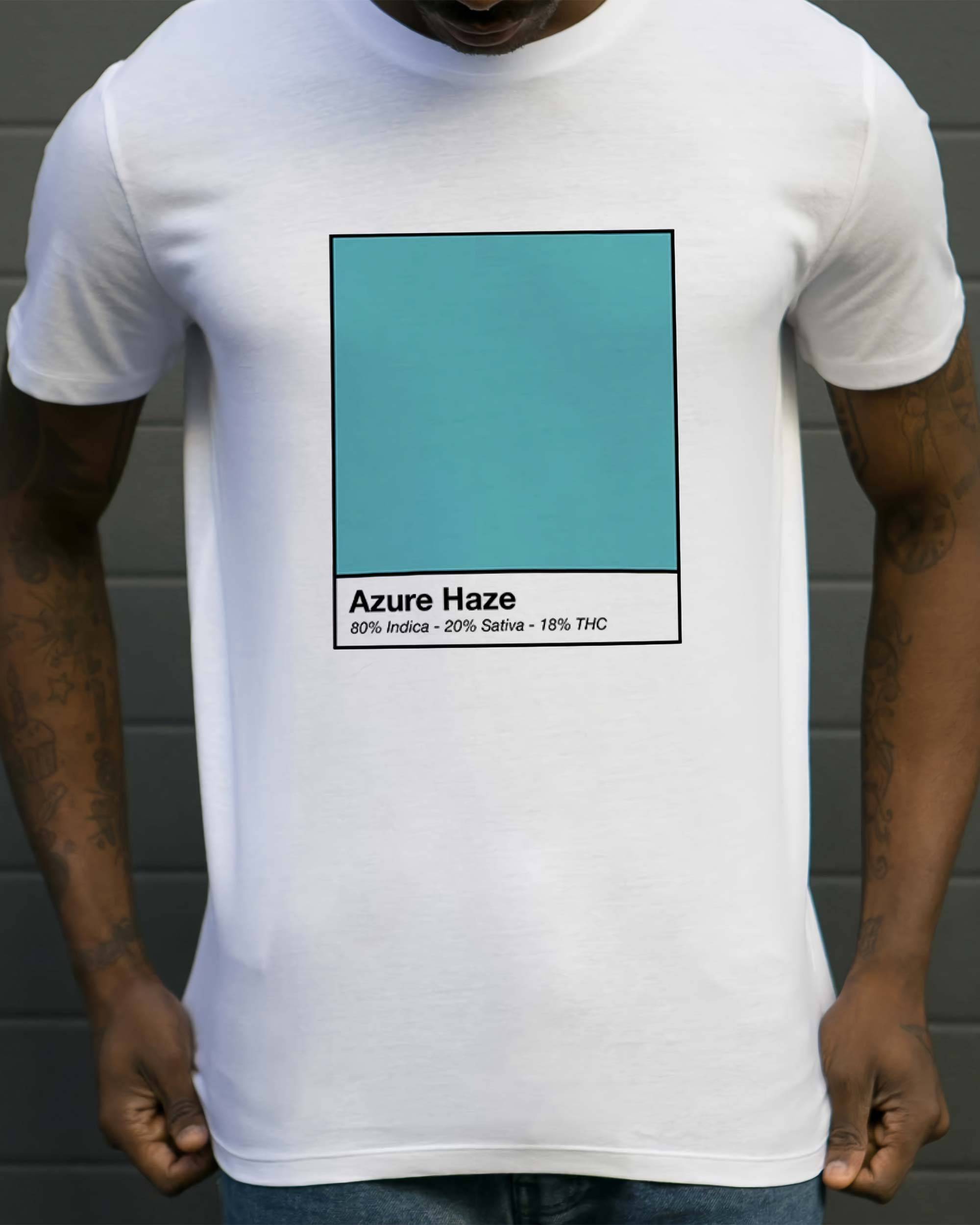T-shirt Azure Haze Kush de couleur Blanc