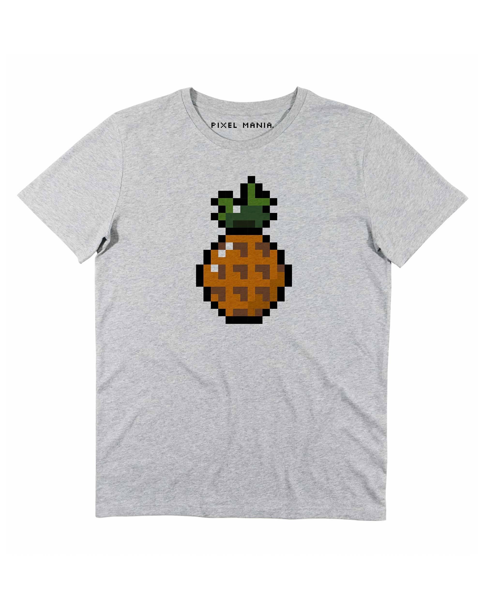 T-shirt Pixel Ananas de couleur Blanc