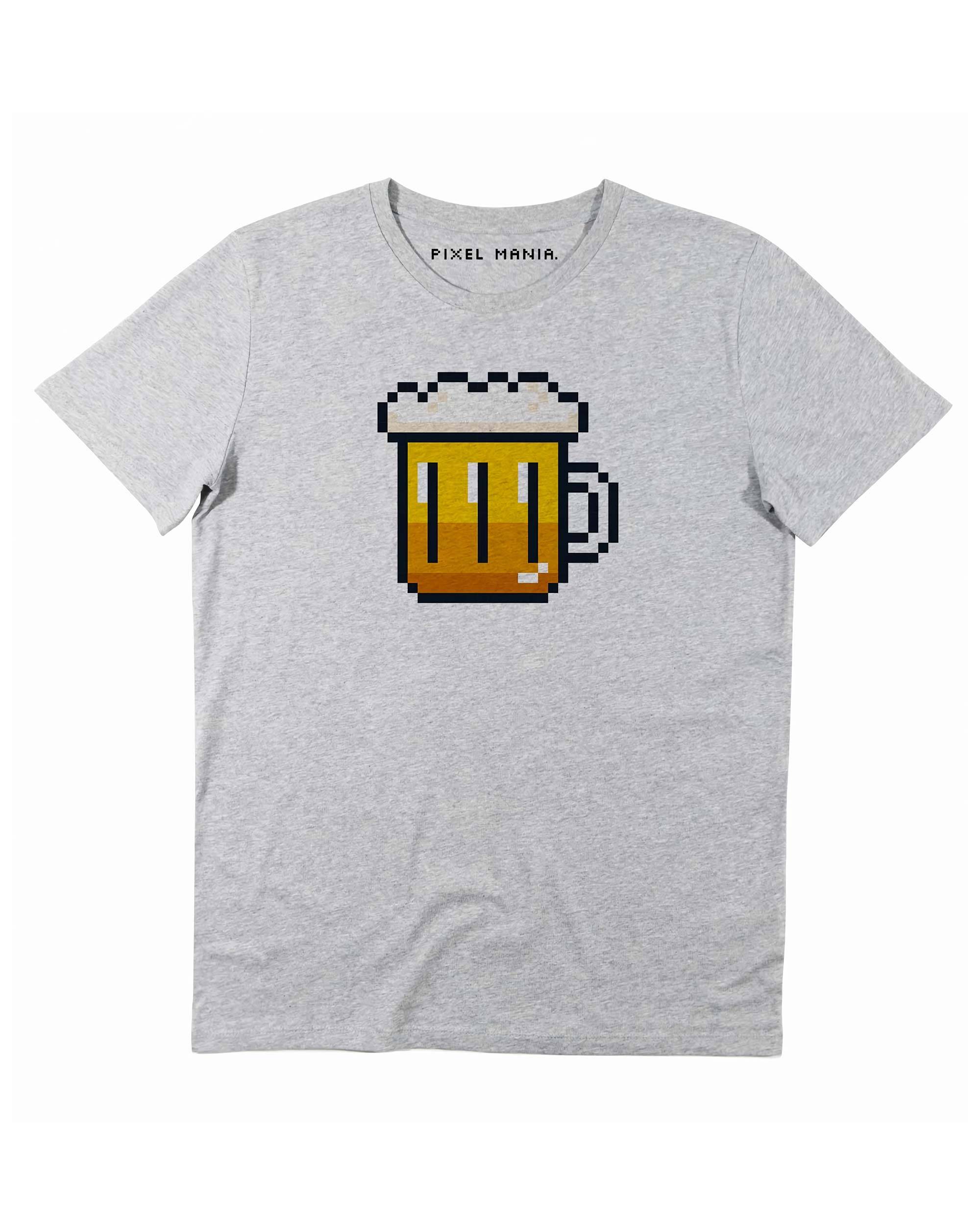 T-shirt Pixel Bière de couleur Blanc