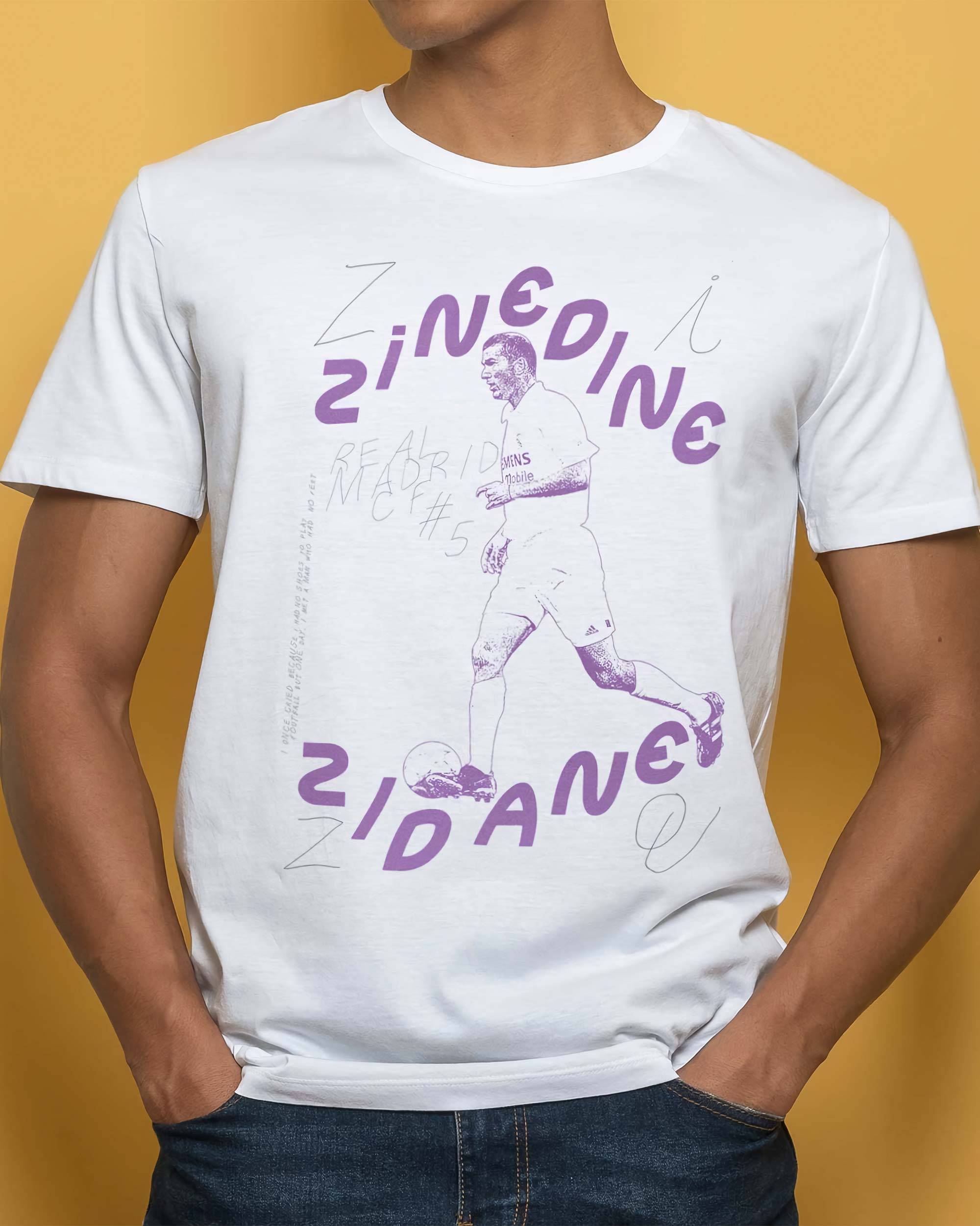 T-shirt Zidane Real Madrid de couleur Blanc par Sucker For Soccer