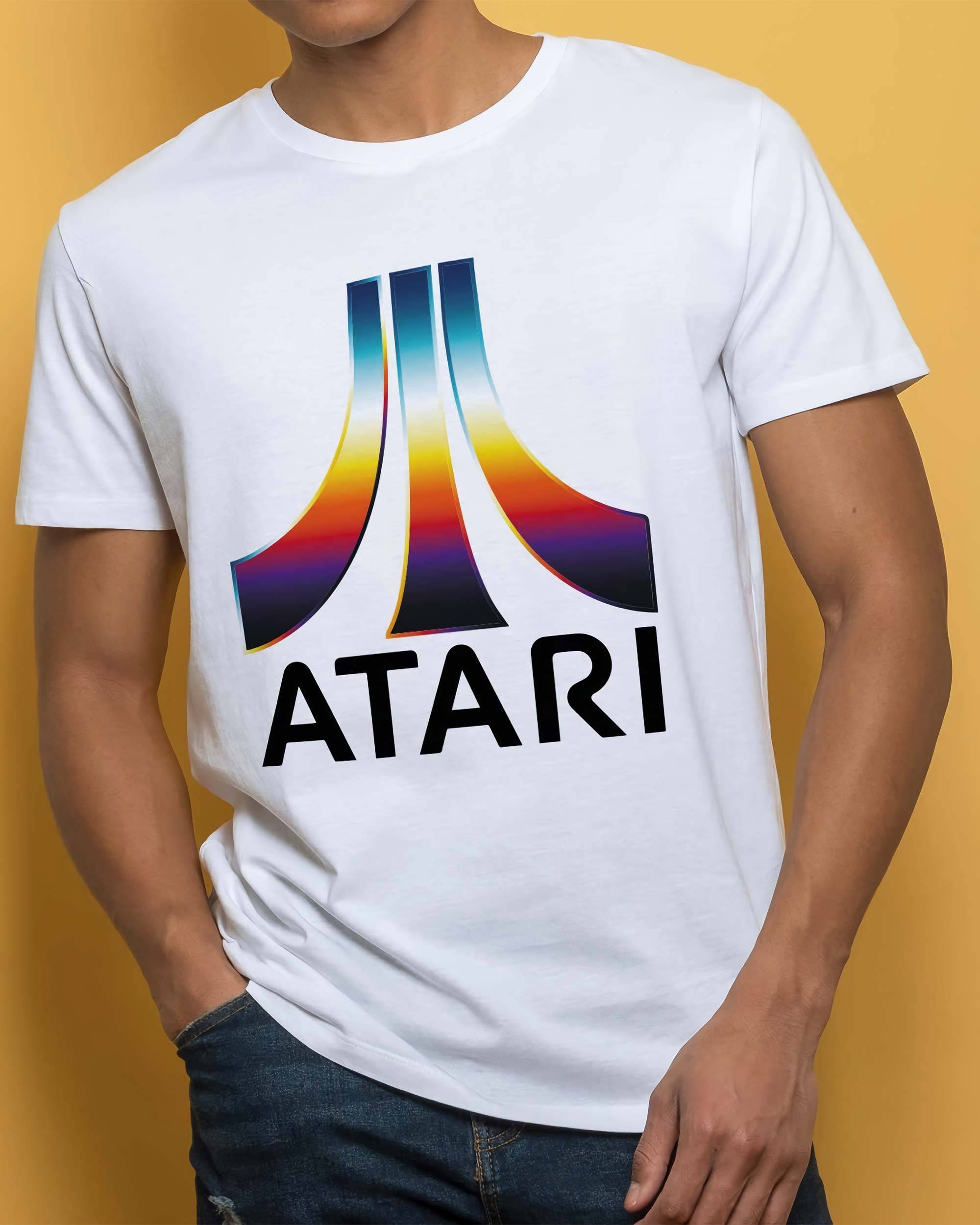 T-shirt Logo Atari Vintage de couleur Blanc