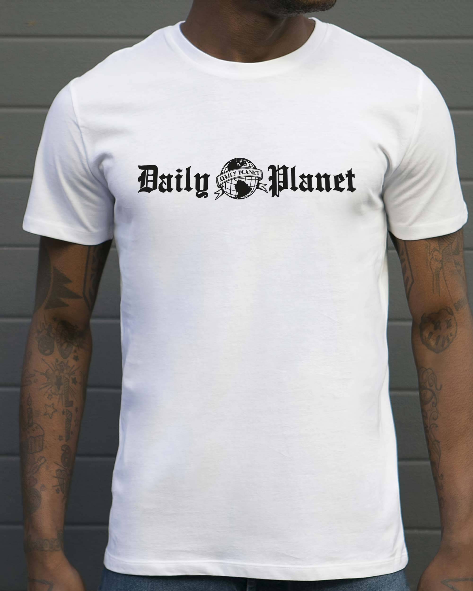 T-shirt The Daily Planet de couleur Blanc