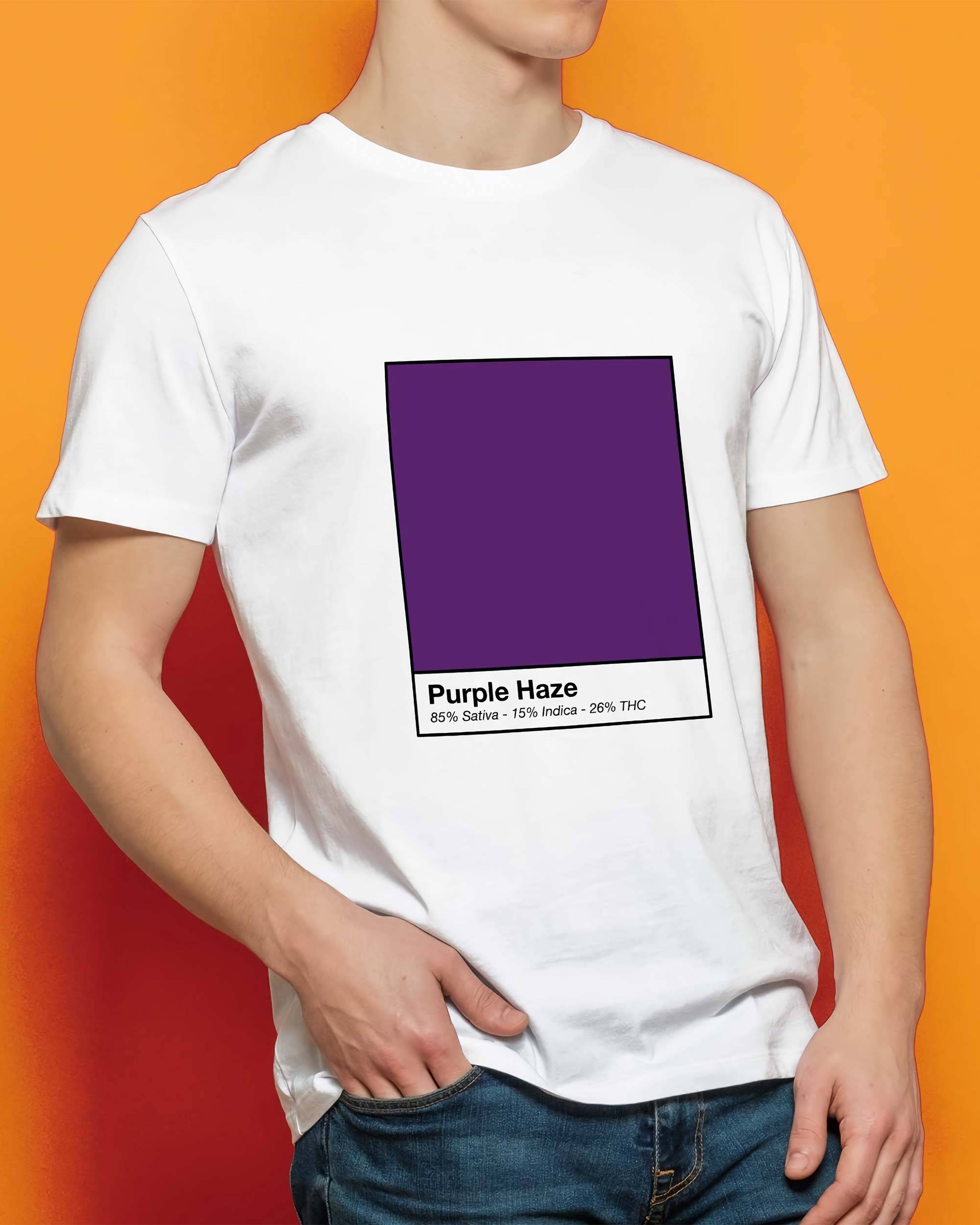 T-shirt Purple Haze de couleur Blanc