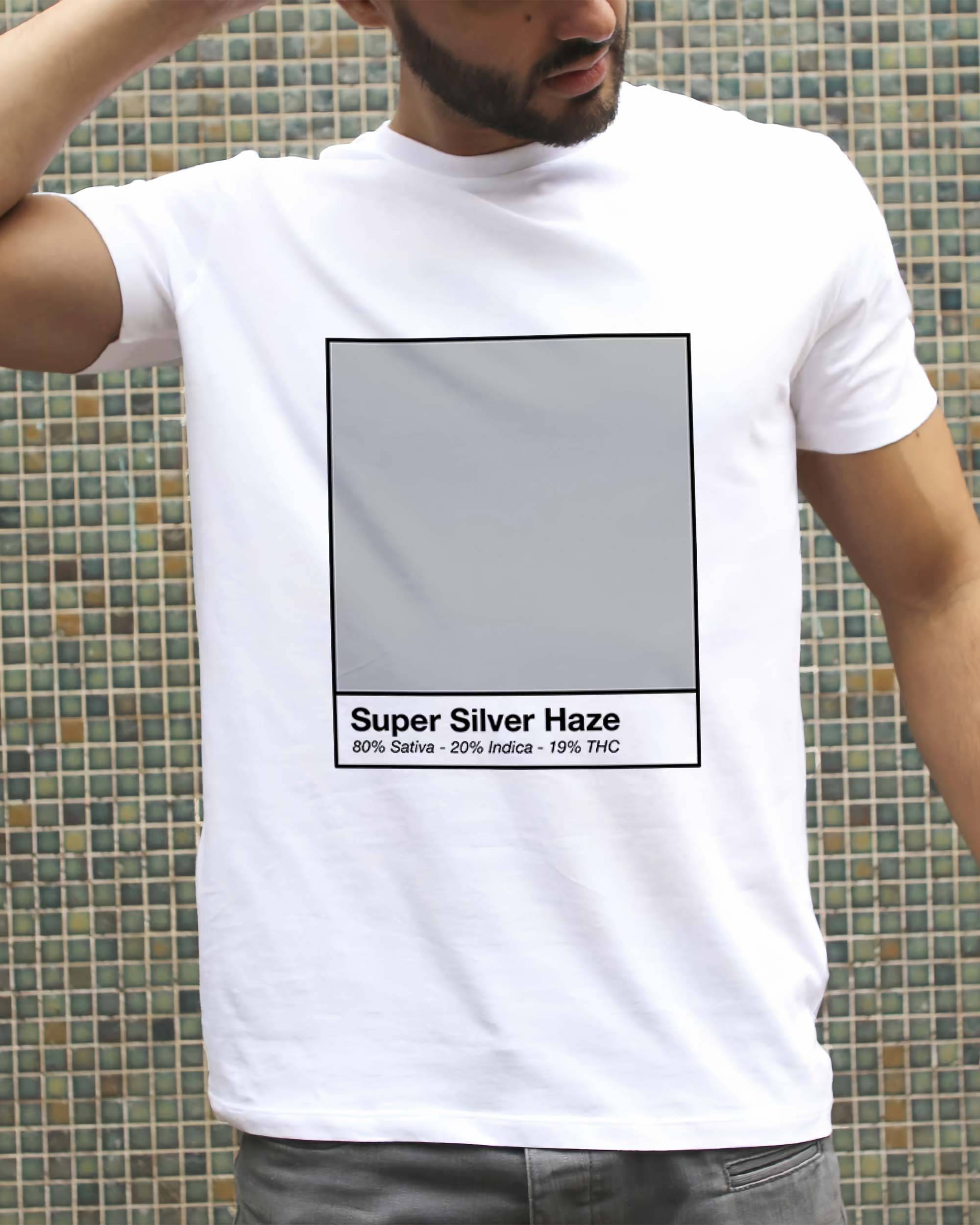 T-shirt Super Silver Haze de couleur Blanc