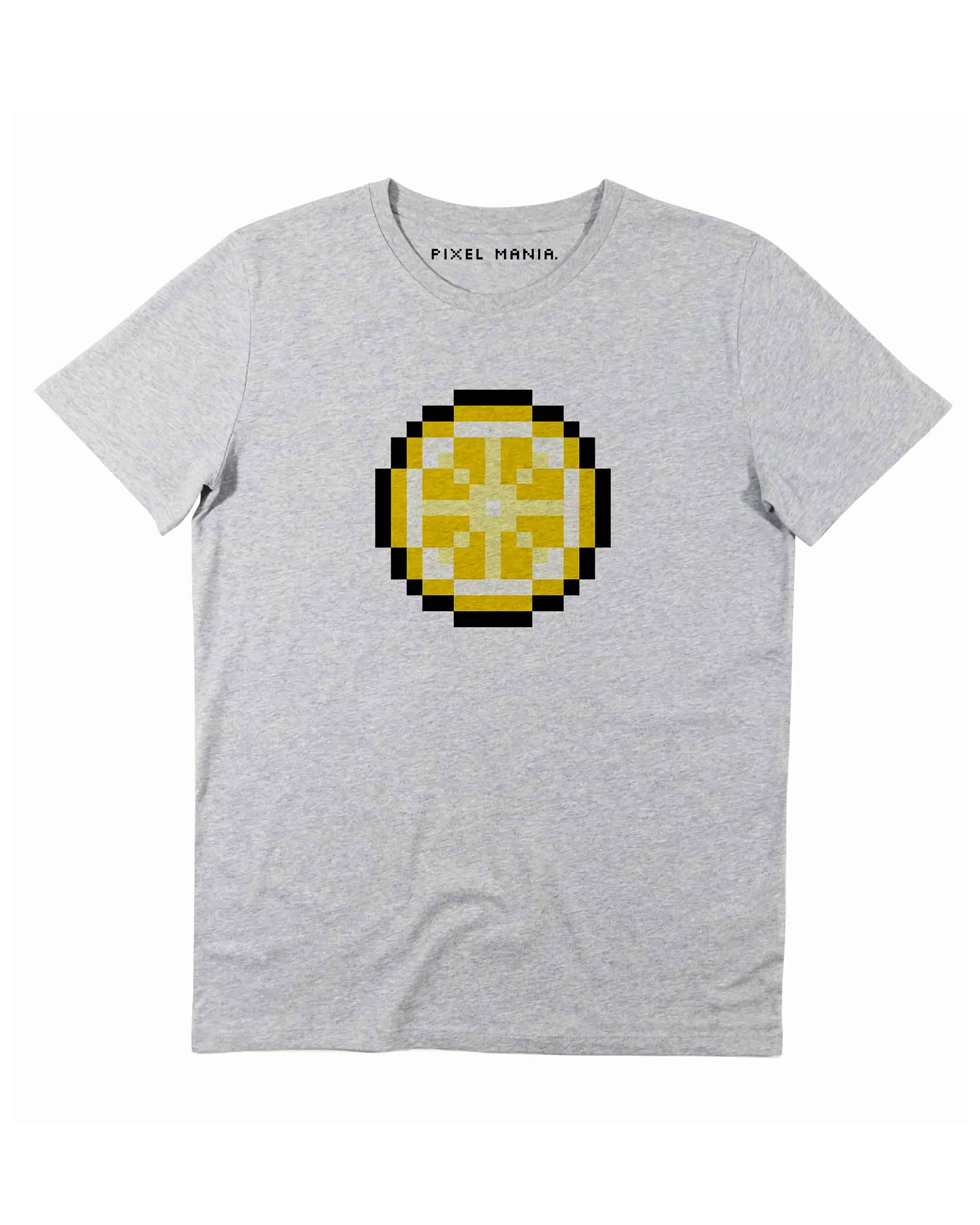 T-shirt Pixel Citron de couleur Blanc