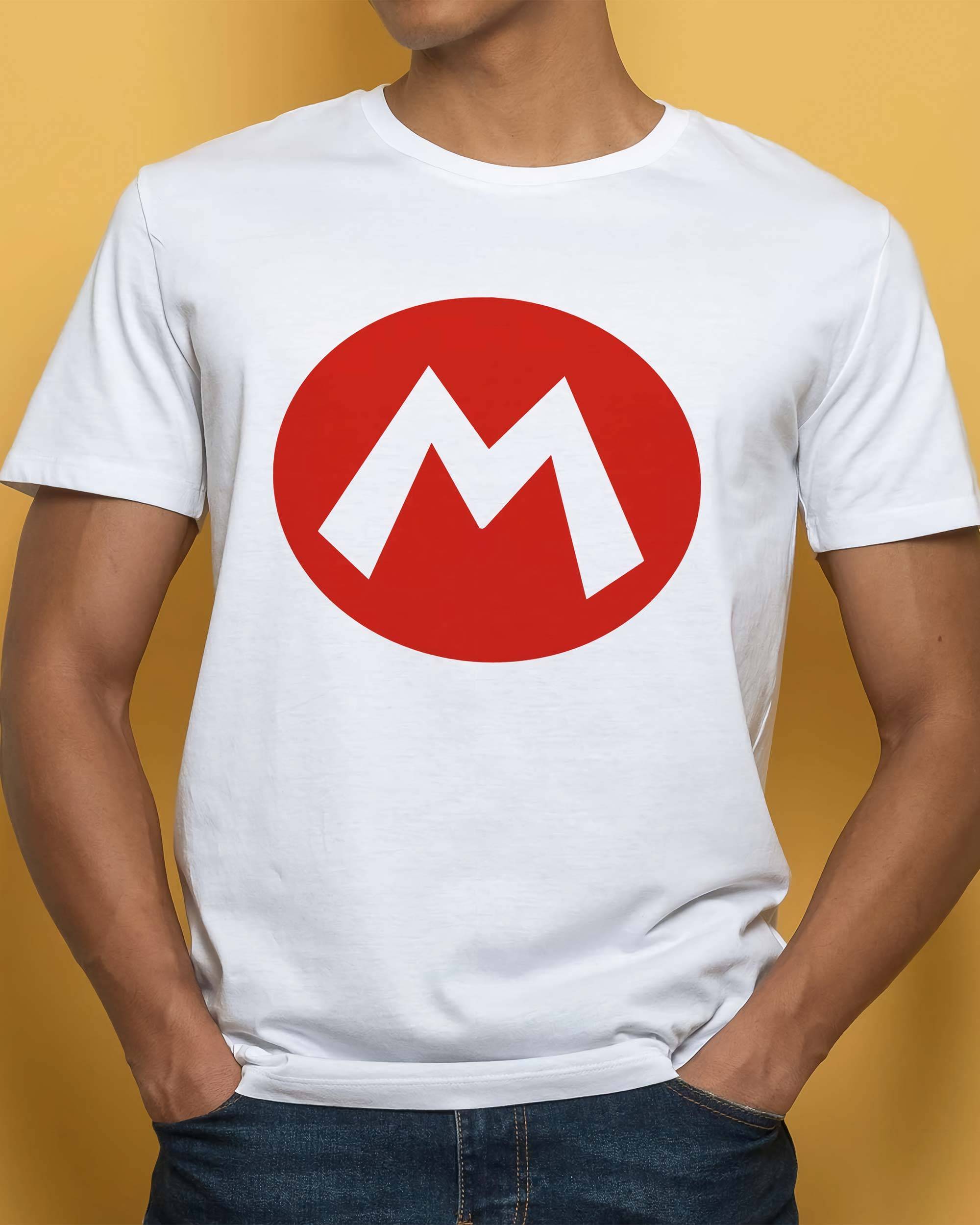 T-shirt Logo Mario de couleur Blanc