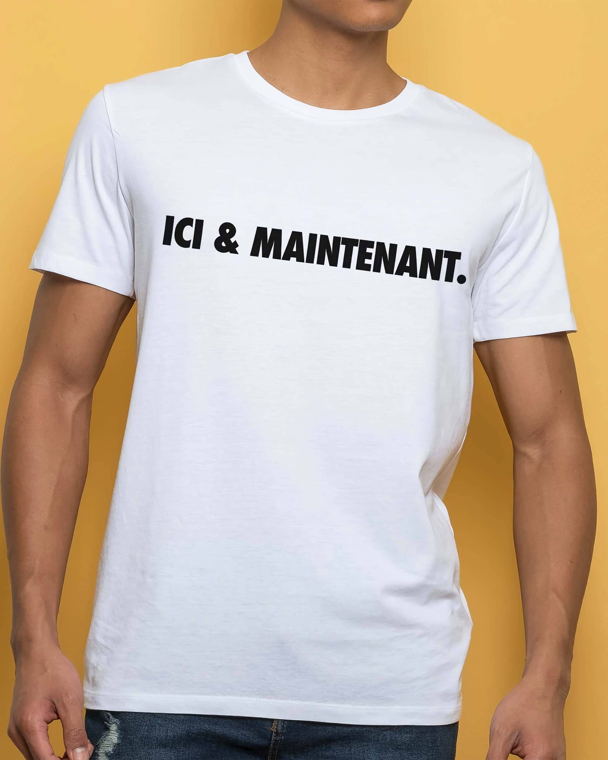 T-shirt Ici & Maintenant de couleur Blanc