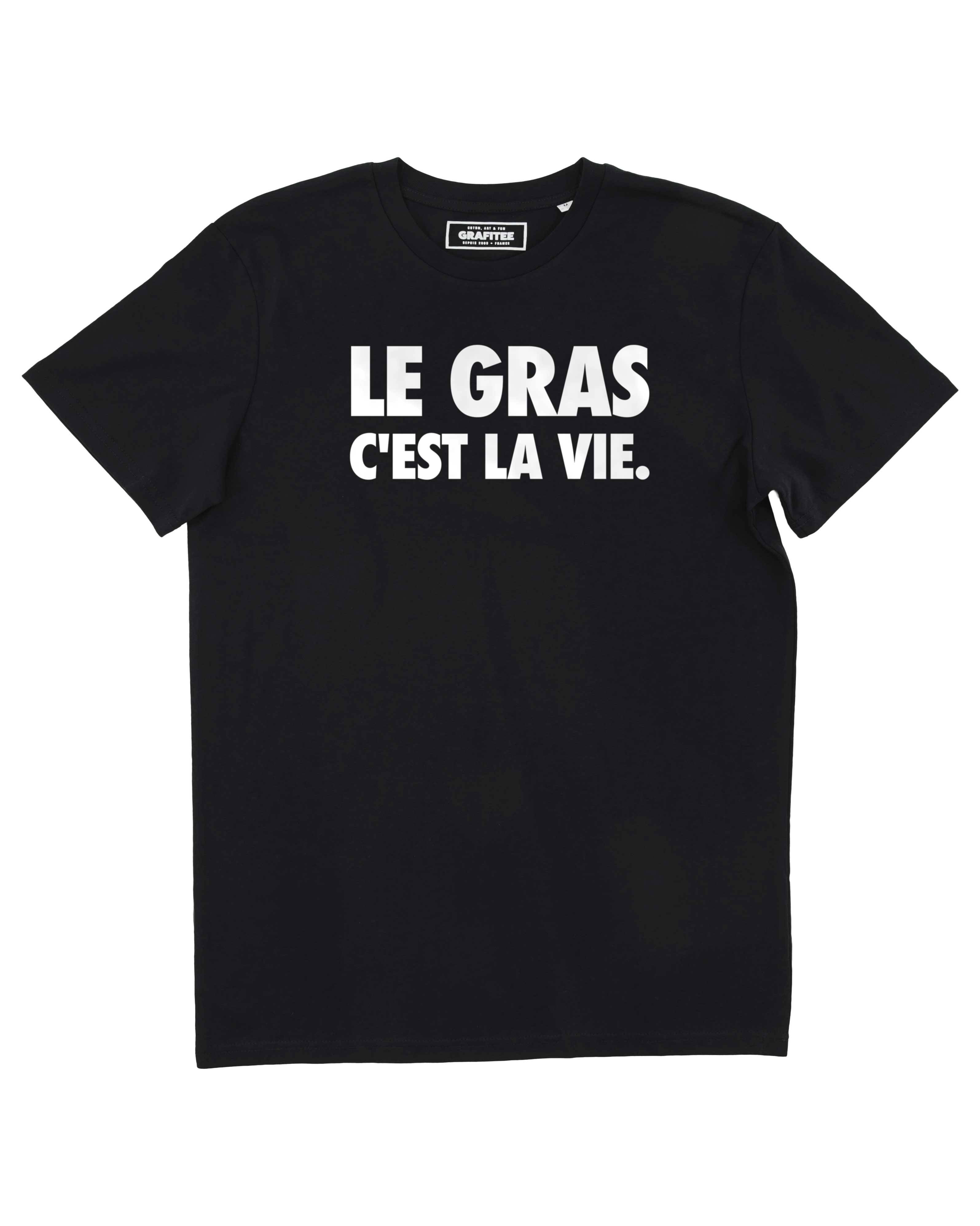 T-shirt Le Gras C'est la Vie de couleur Blanc