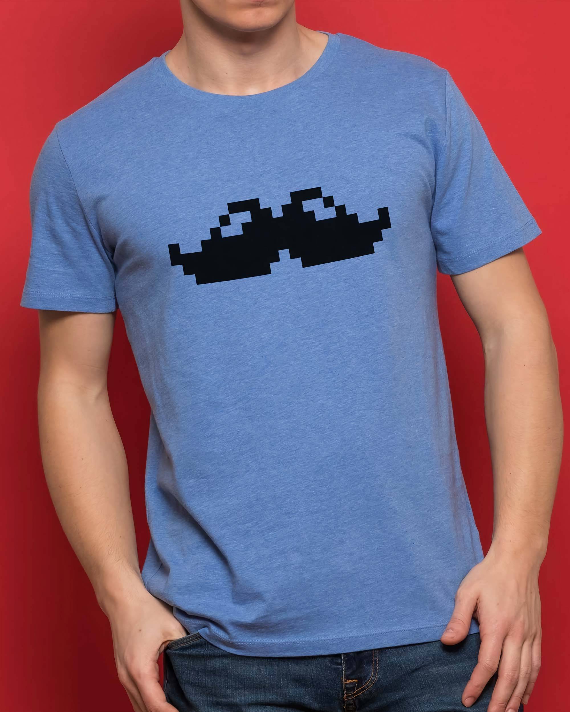 T-shirt Emoji Moustache de couleur Blanc