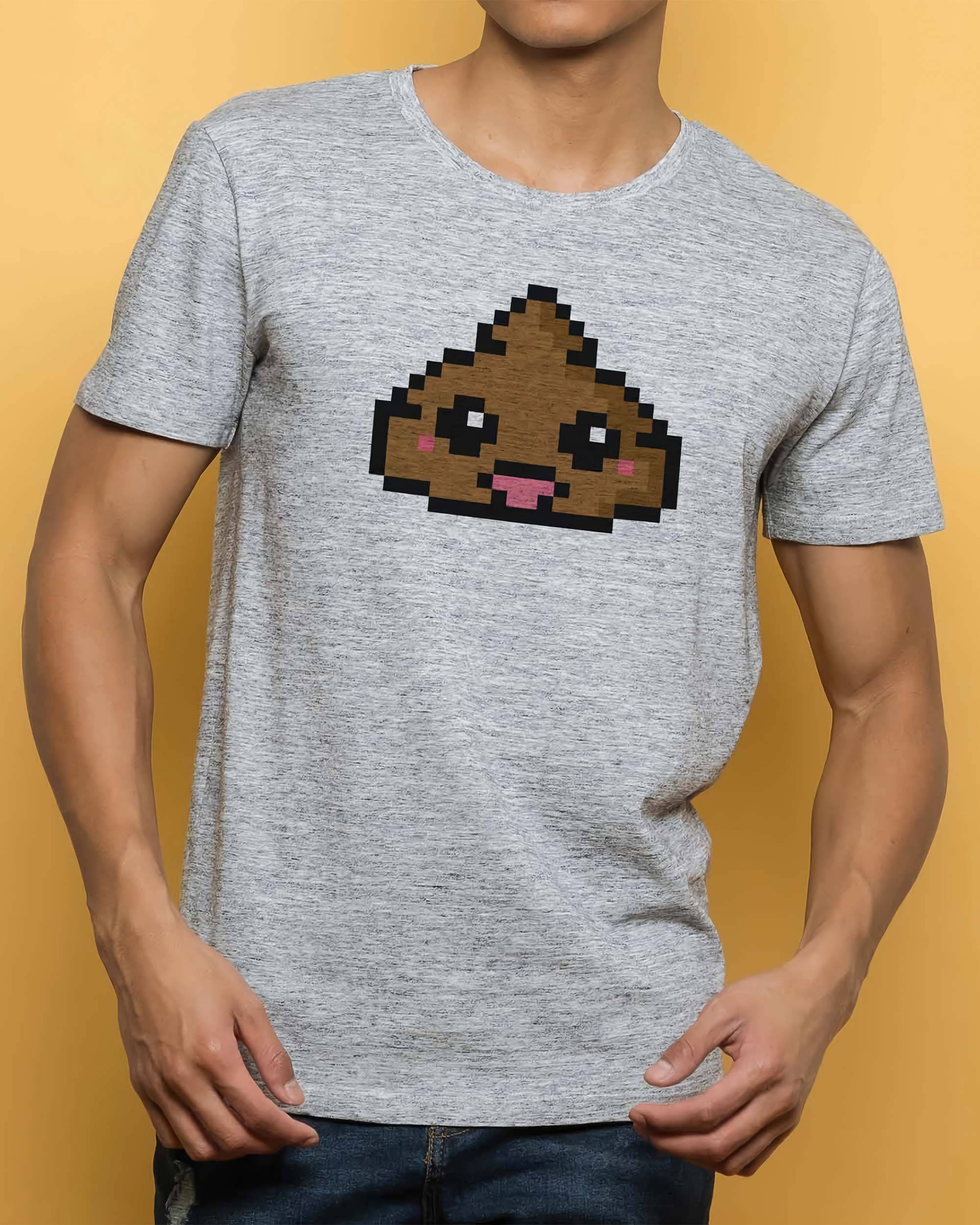 T-shirt Pixel Poop de couleur Blanc