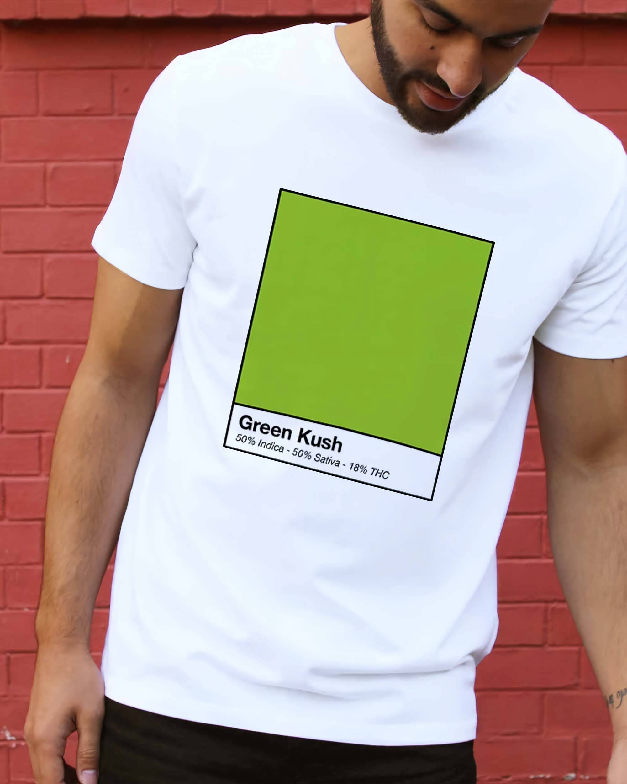 T-shirt Green Kush de couleur Blanc