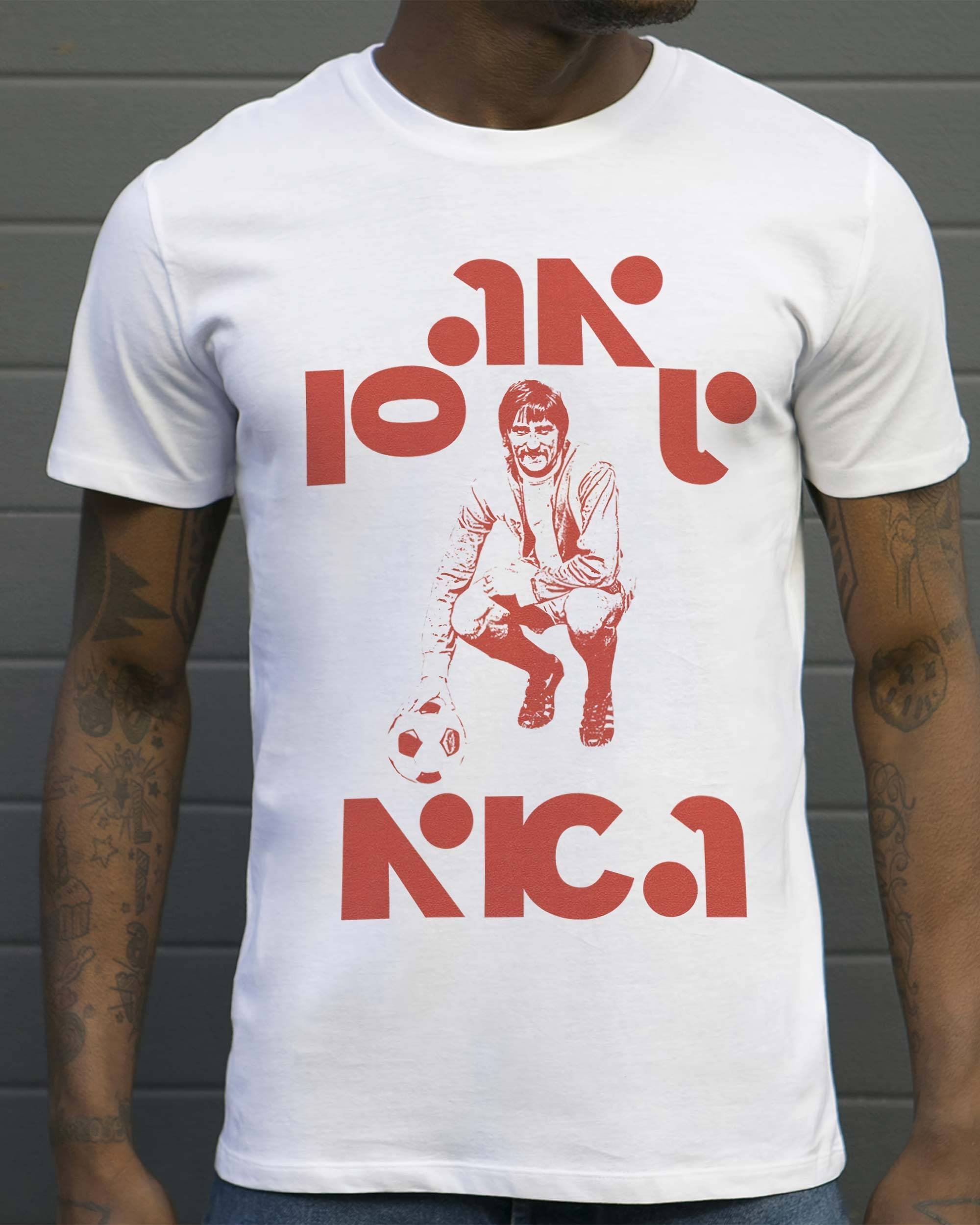 T-shirt Antonin Panenka de couleur Blanc par Sucker For Soccer