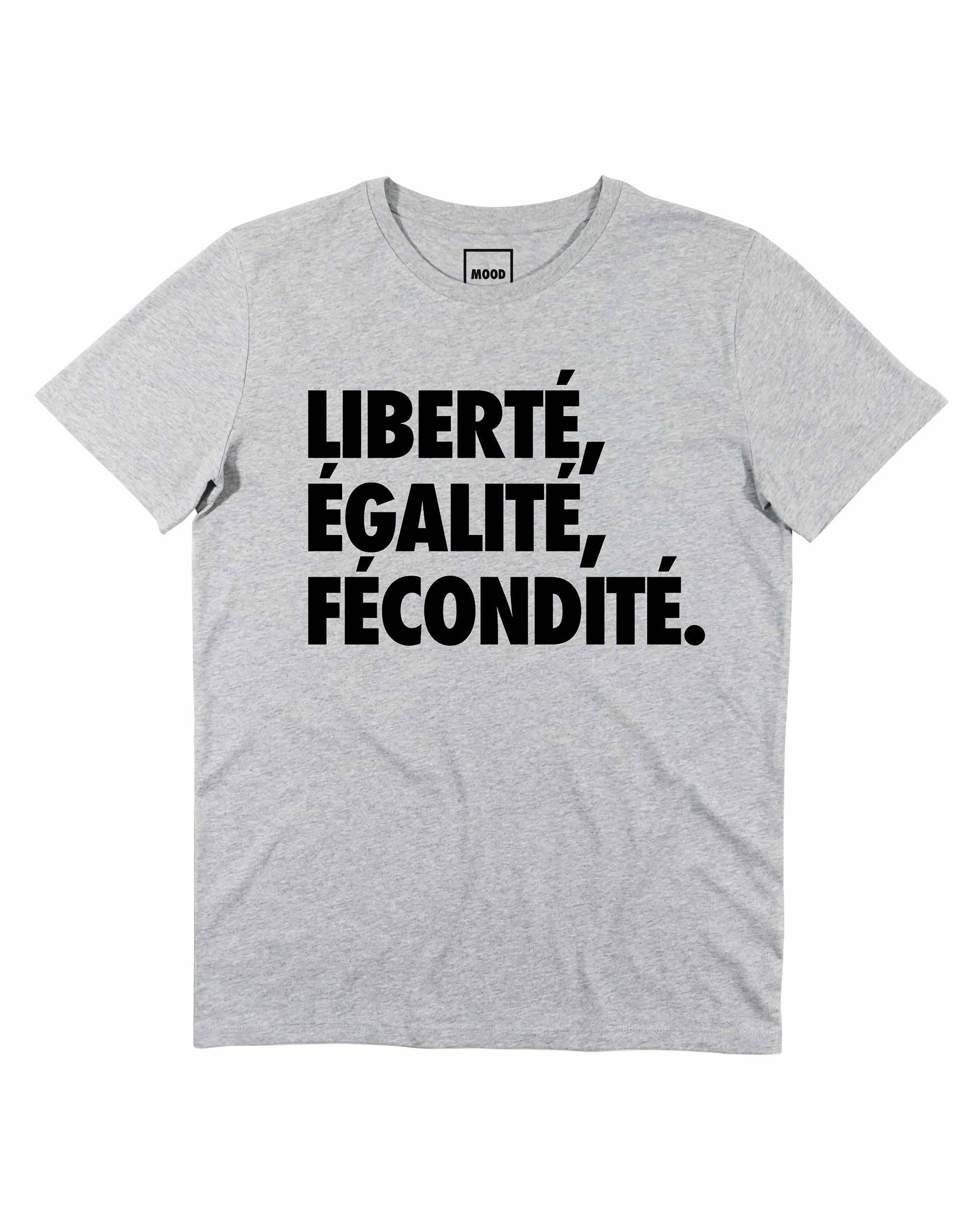 T-shirt Liberté, Égalité, Fécondité de couleur Blanc