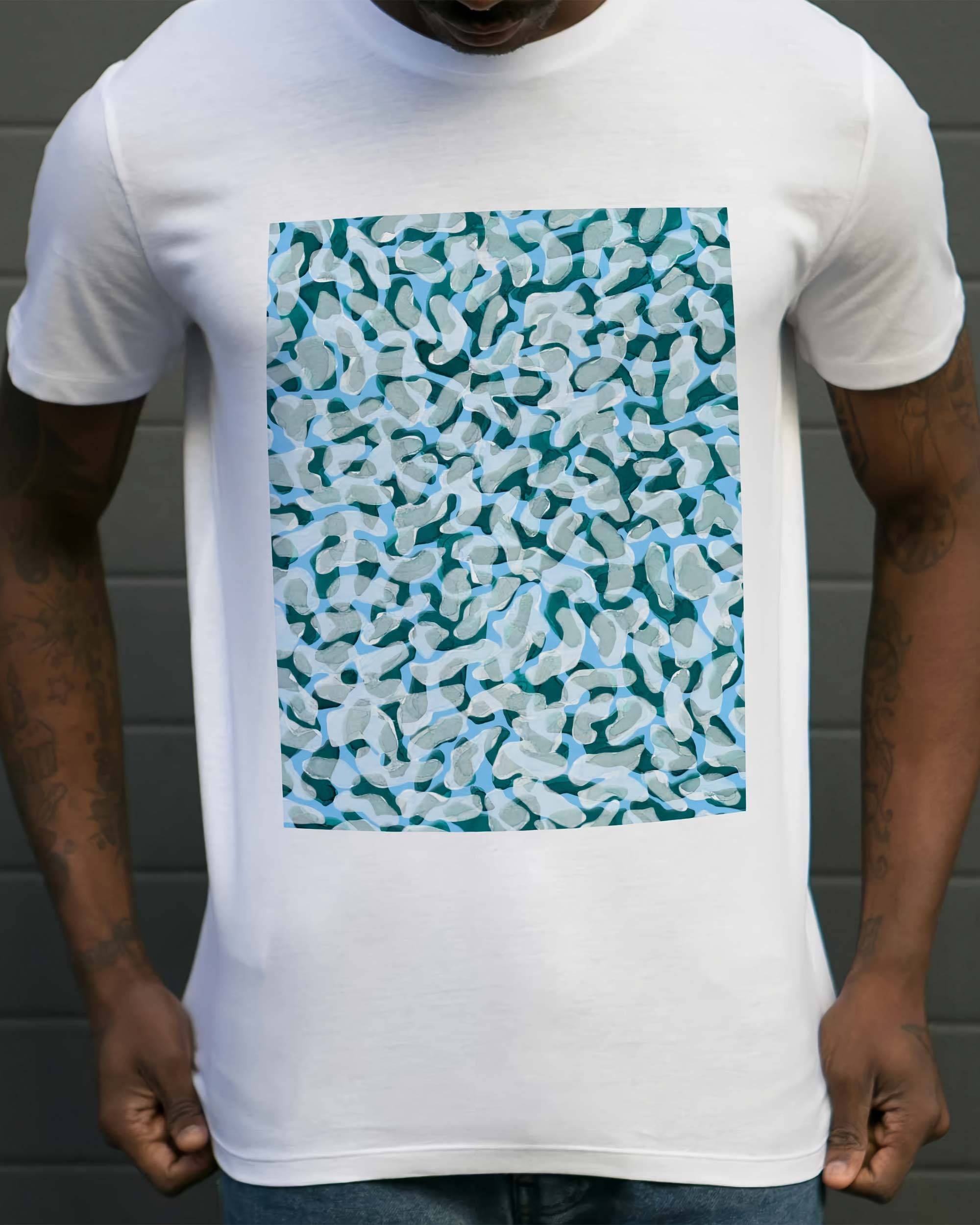 T-shirt Motifs Bactéries de couleur Blanc