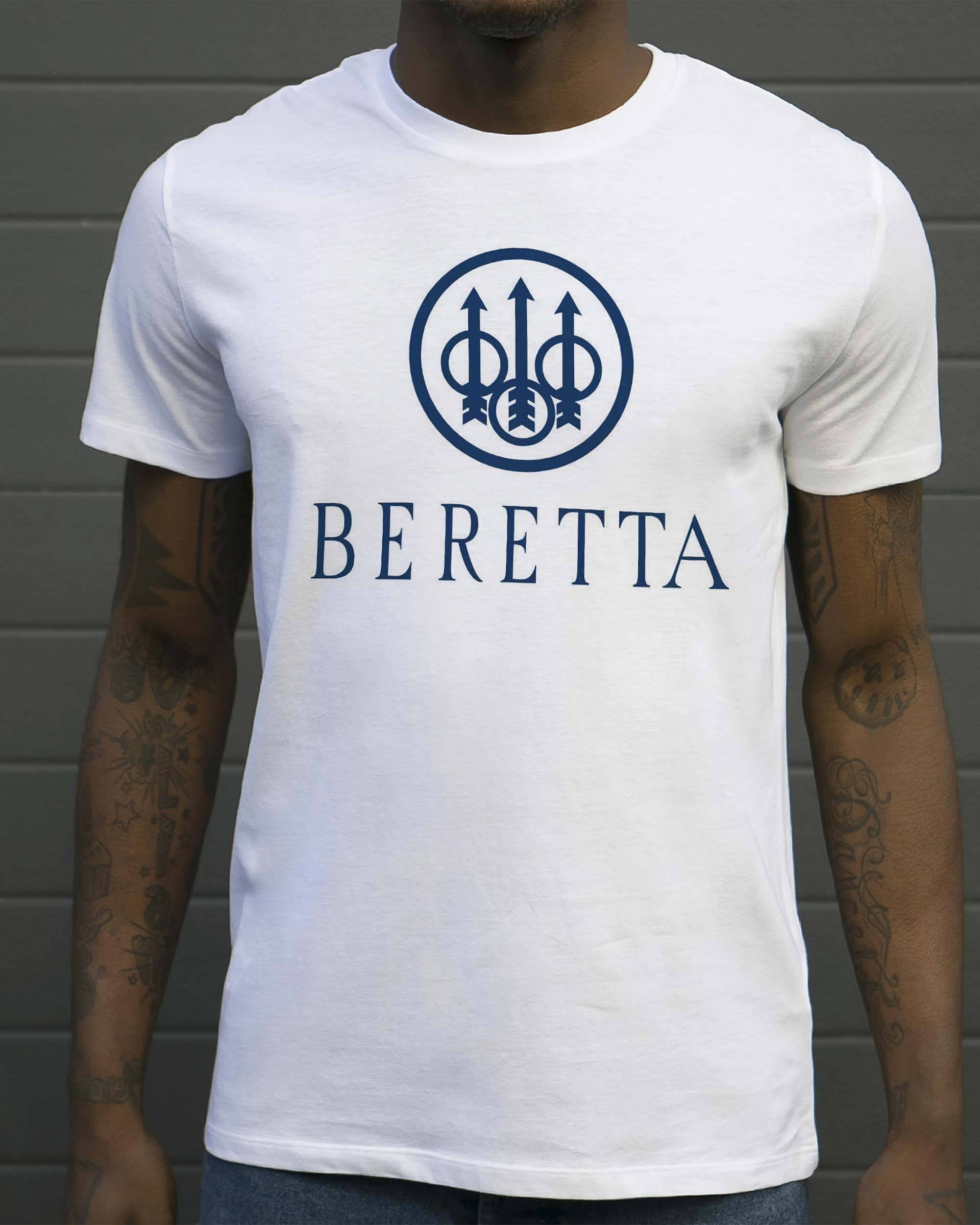 T-shirt Beretta de couleur Blanc