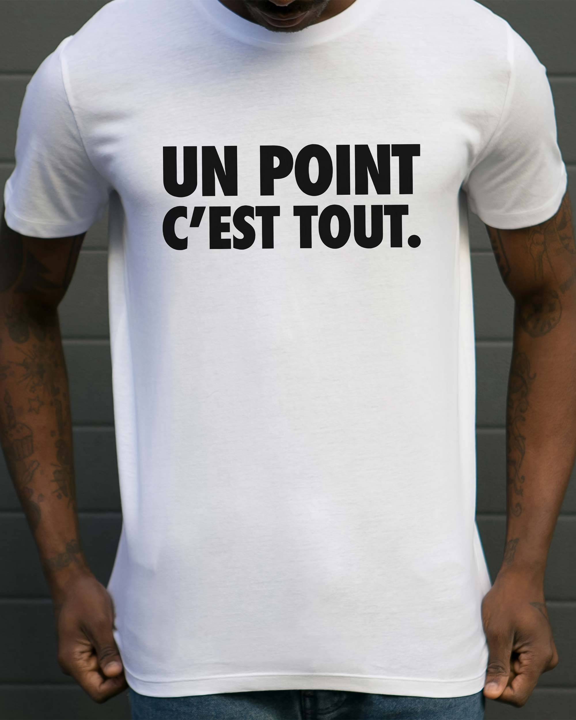 T-shirt Un Point C'est Tout de couleur Blanc