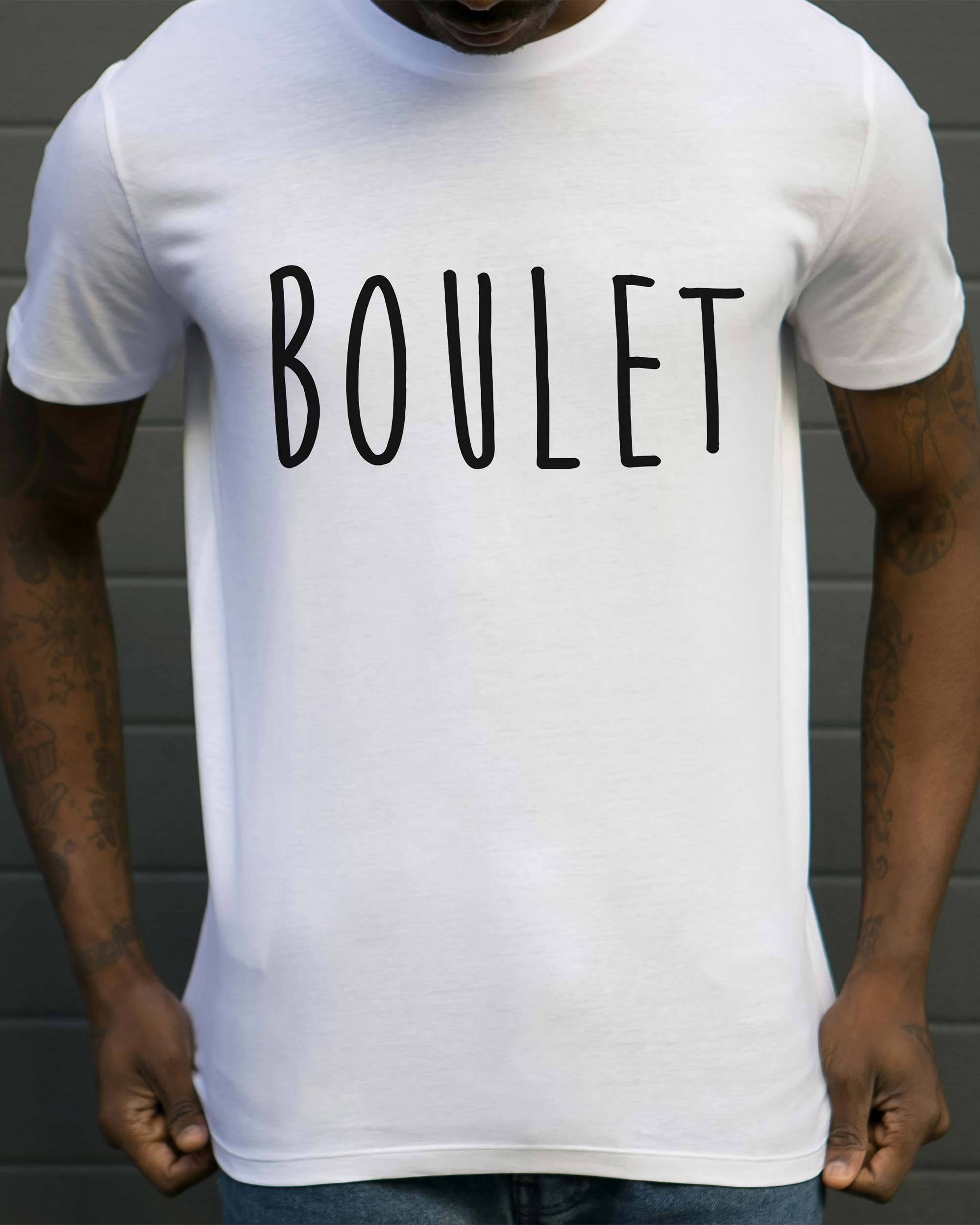 T-shirt Boulet de couleur Blanc
