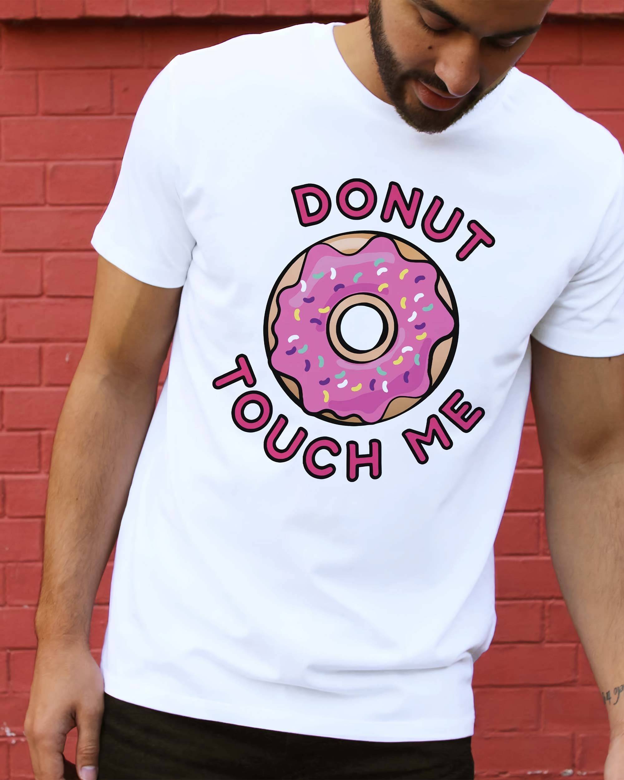 T-shirt Donut Touch Me de couleur Blanc