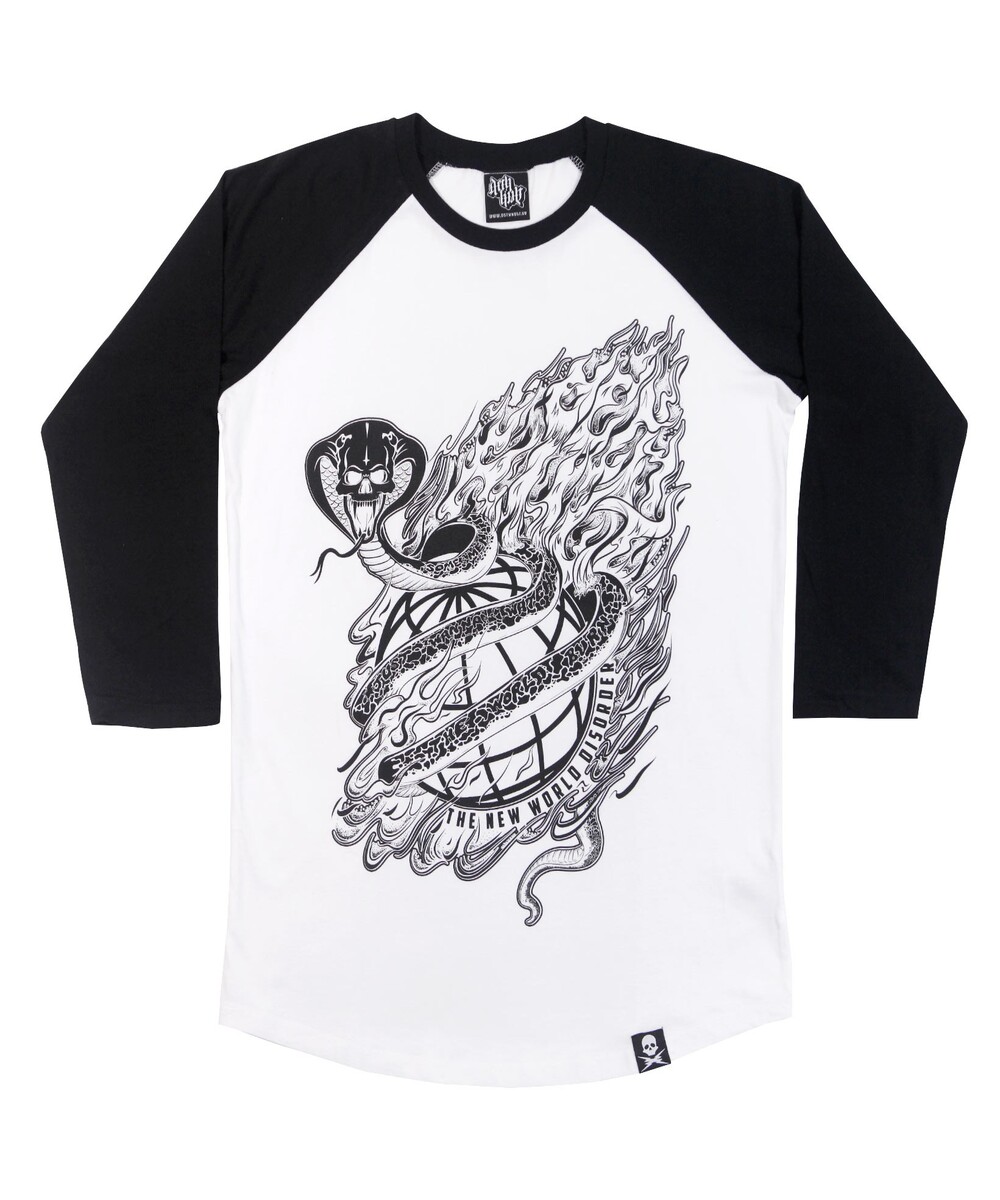 Raglan New World Disorder pour Homme de couleur Blanc