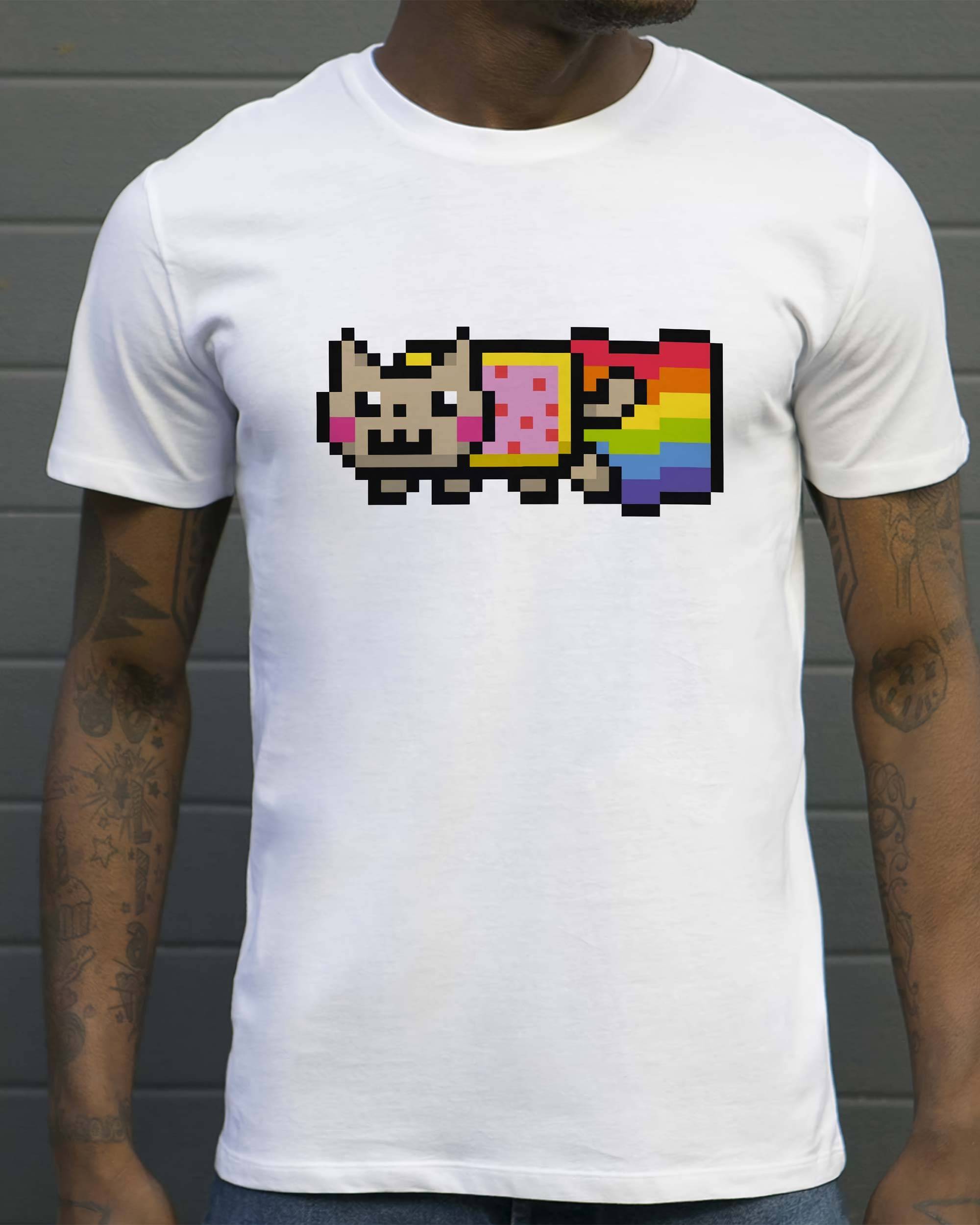 T-shirt Nyan Cat de couleur Blanc