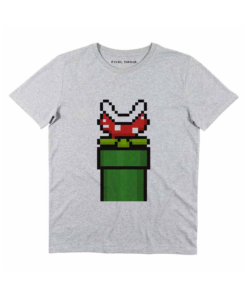 Style3 Piranha Plante Poche Poitrine T-shirt Mario SNES Pour Homme, Vert, S