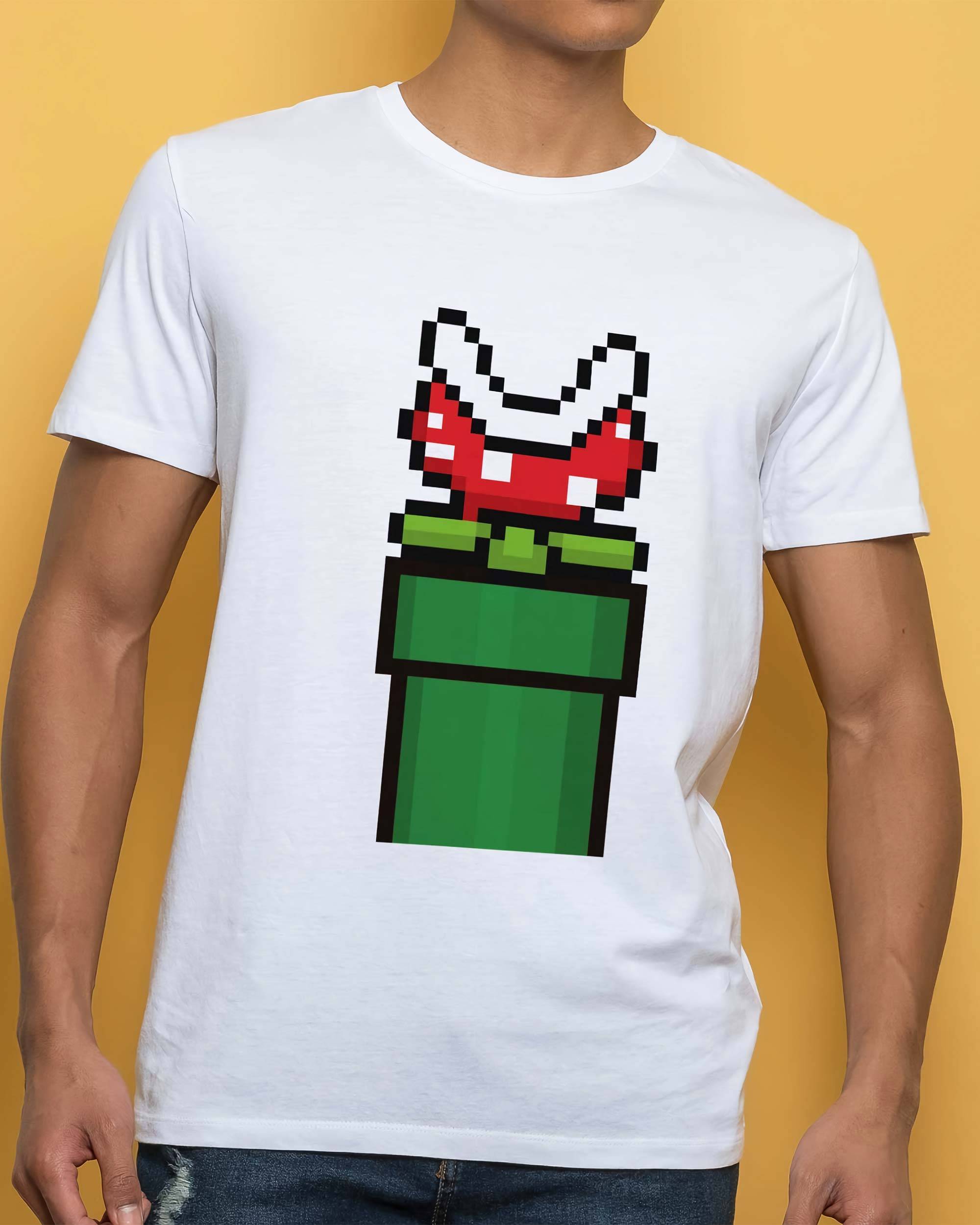 T-shirt Plante Mario de couleur Blanc