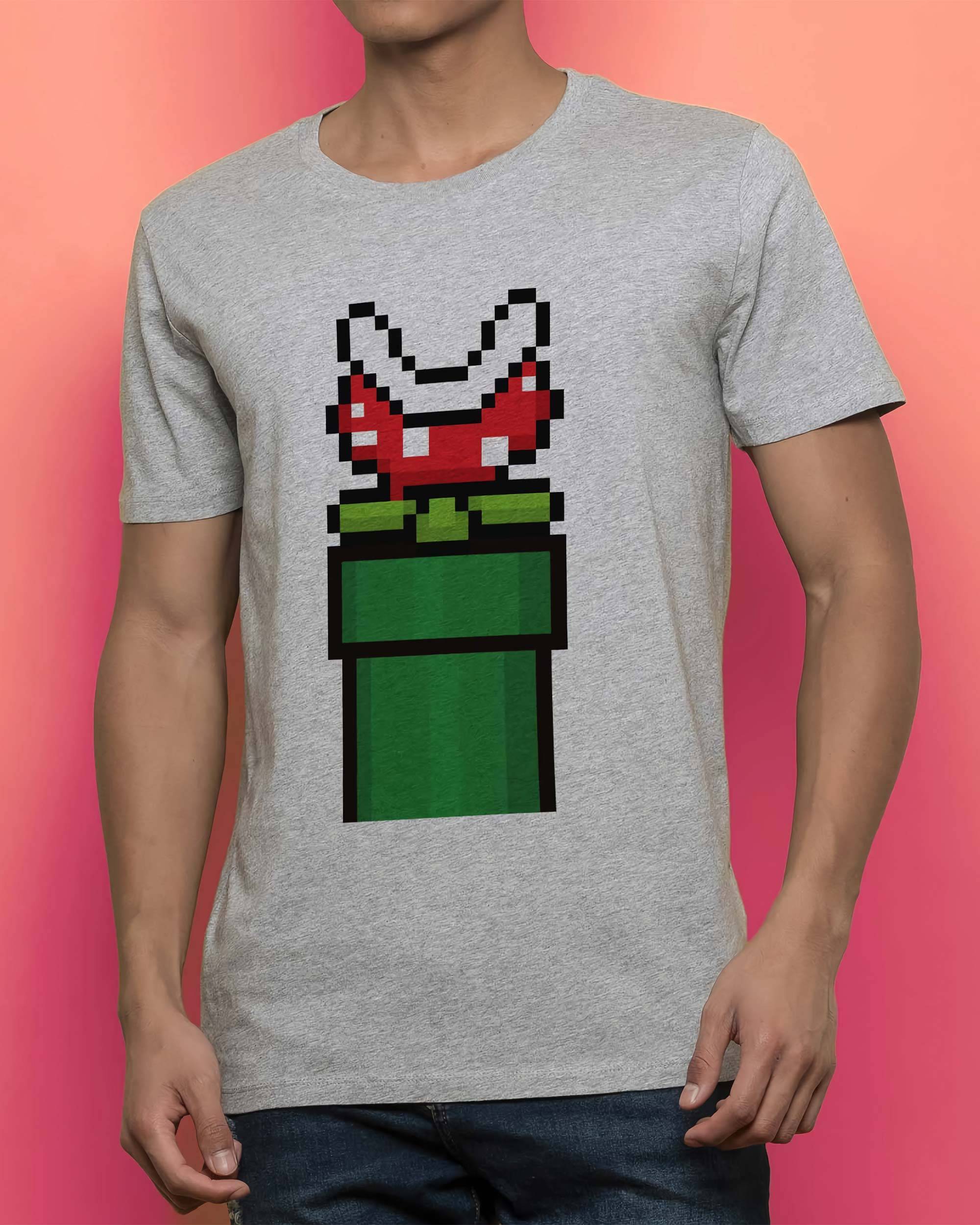 T-shirt Plante Mario de couleur Blanc
