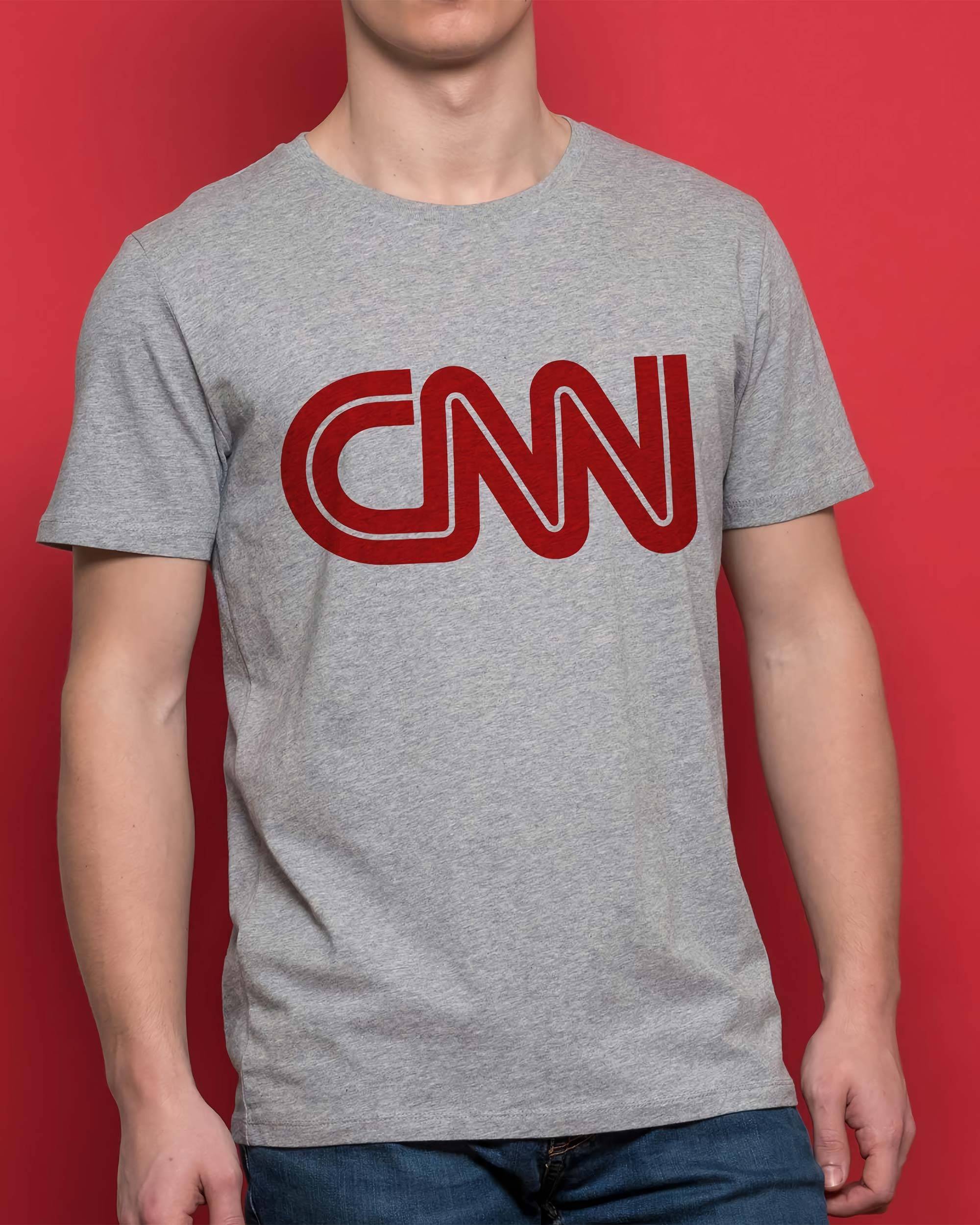 T-shirt Logo CNN de couleur Blanc