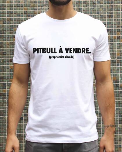 T-shirt Pitbull à Vendre Grafitee