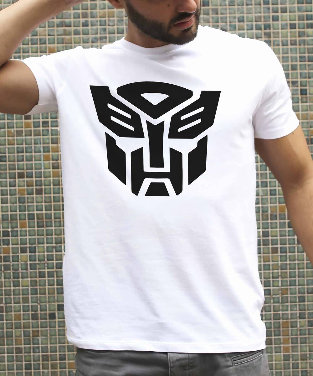 T-Shirt Homme Transformers Autobot Symbol - Gris Bruyère, Taille M, Occasion Très Bon état, Marque Hasbro