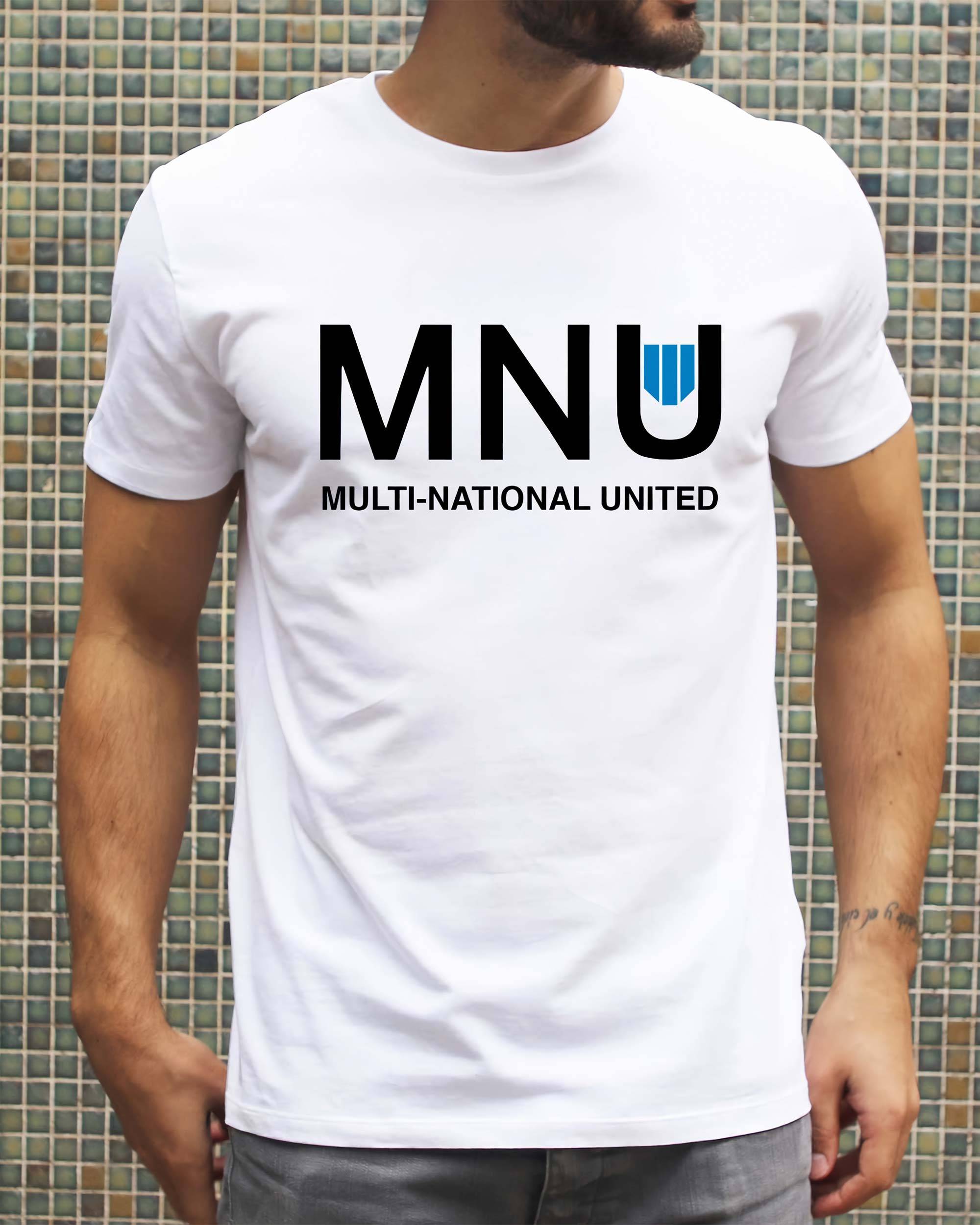 T-shirt District 9 MNU de couleur Blanc