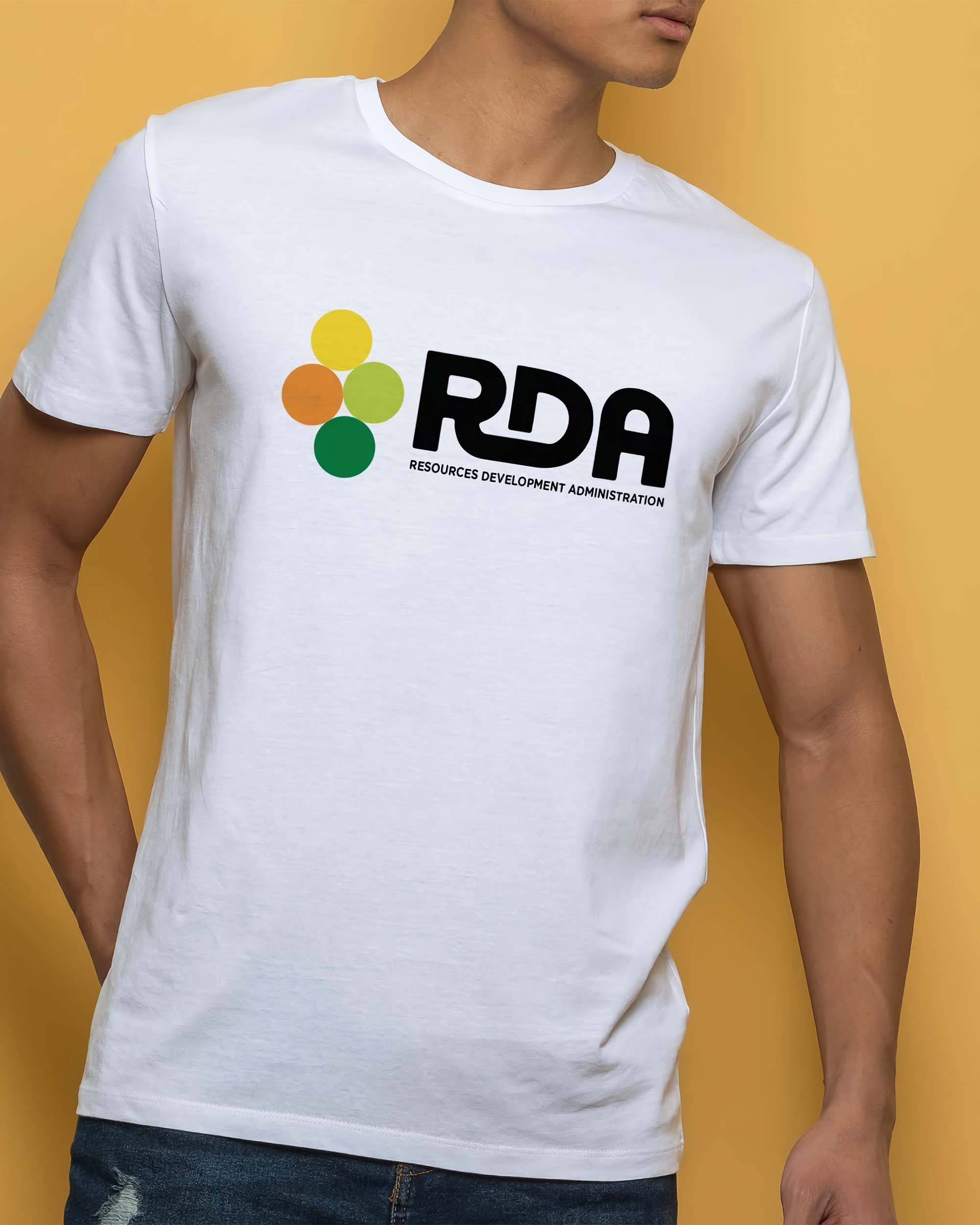T-shirt Logo RDA de couleur Blanc