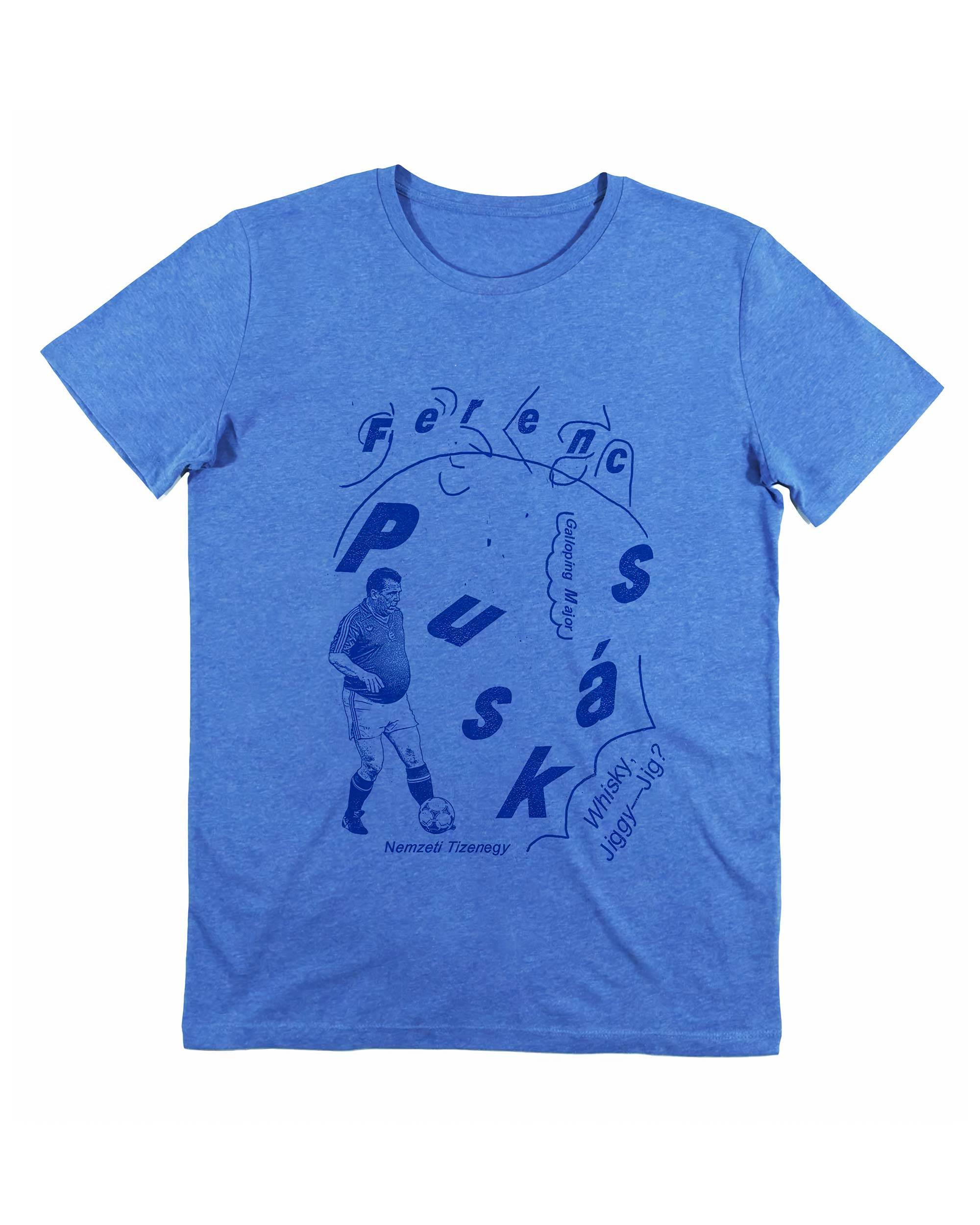 T-shirt Ferenc Puskas de couleur Blanc par Sucker For Soccer