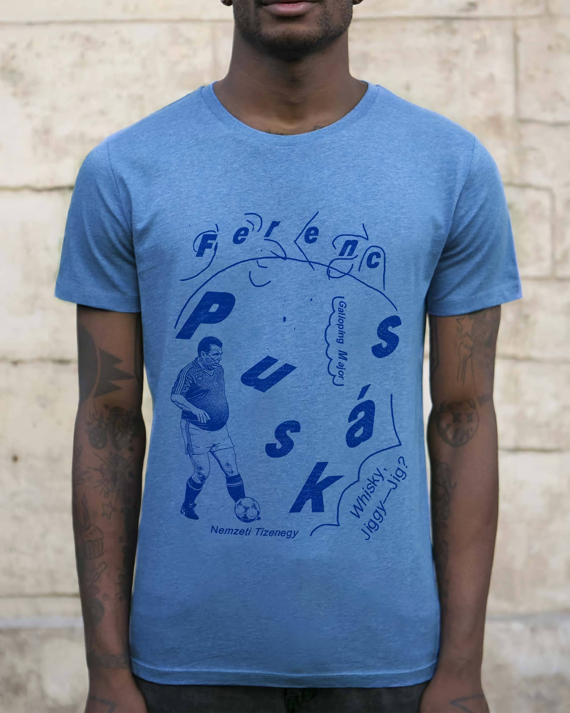 T-shirt Ferenc Puskas de couleur Blanc par Sucker For Soccer