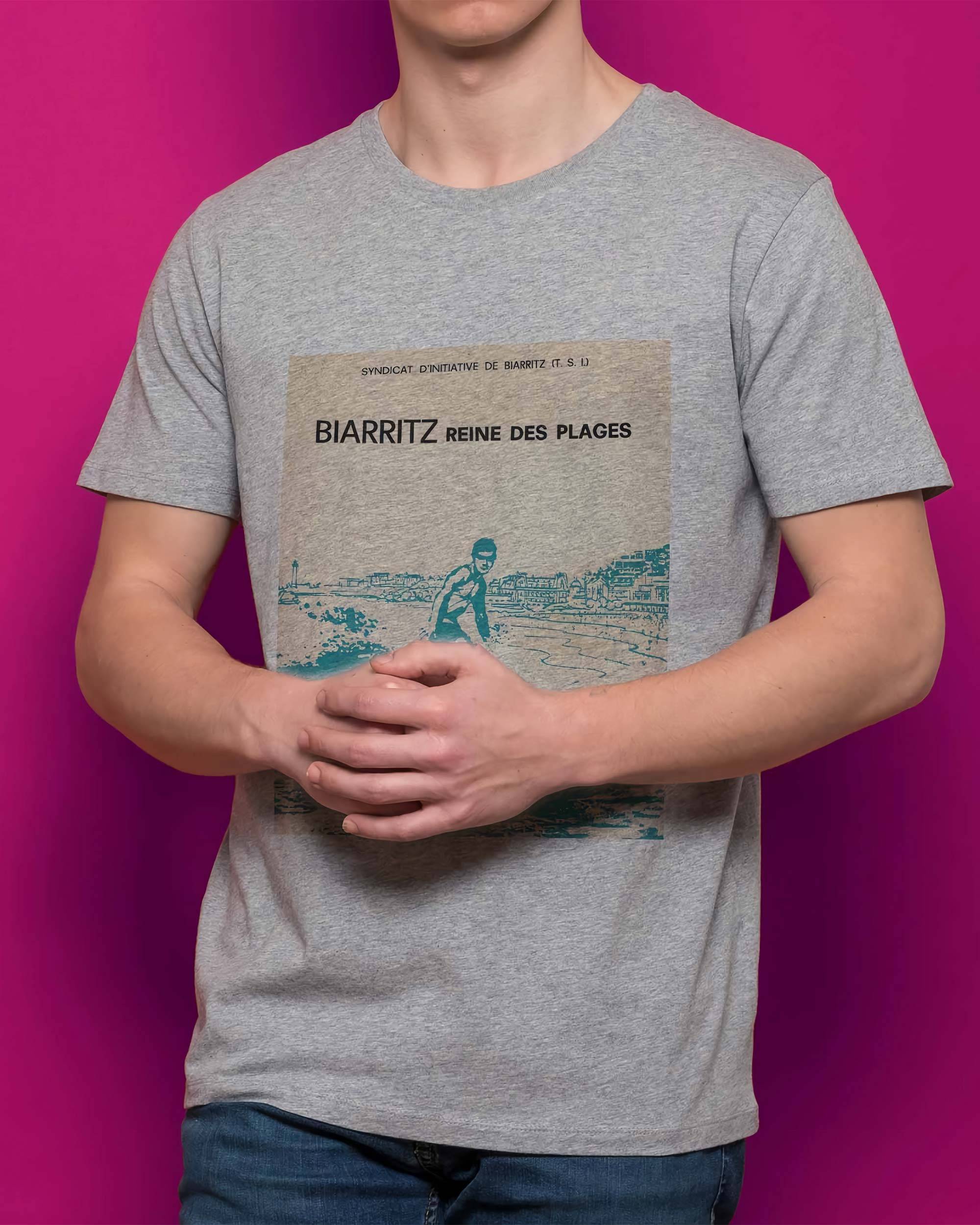 T-shirt Biarritz Reine Des Plages de couleur Blanc
