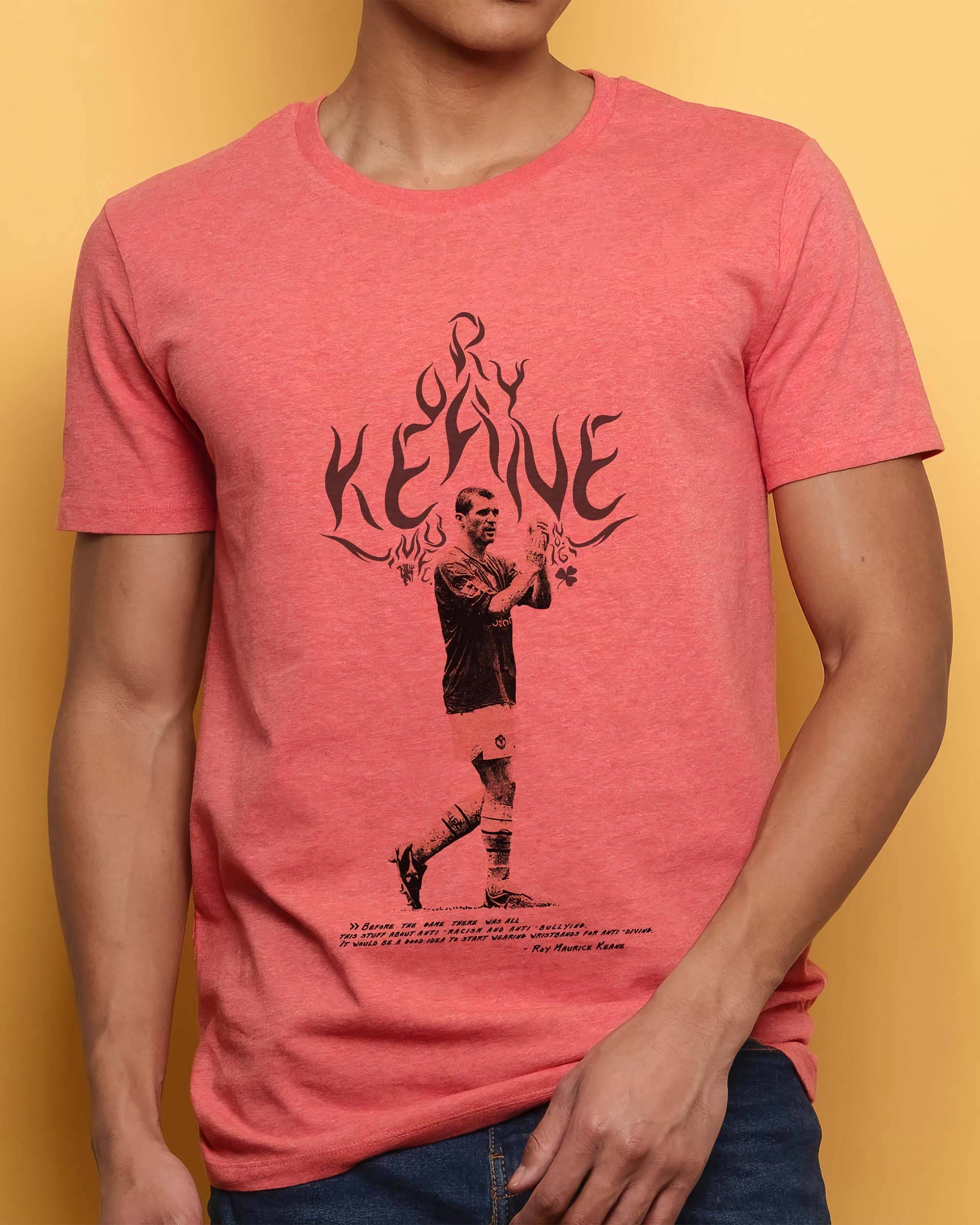 T-shirt Roy Keane de couleur Rouge chiné par Sucker For Soccer