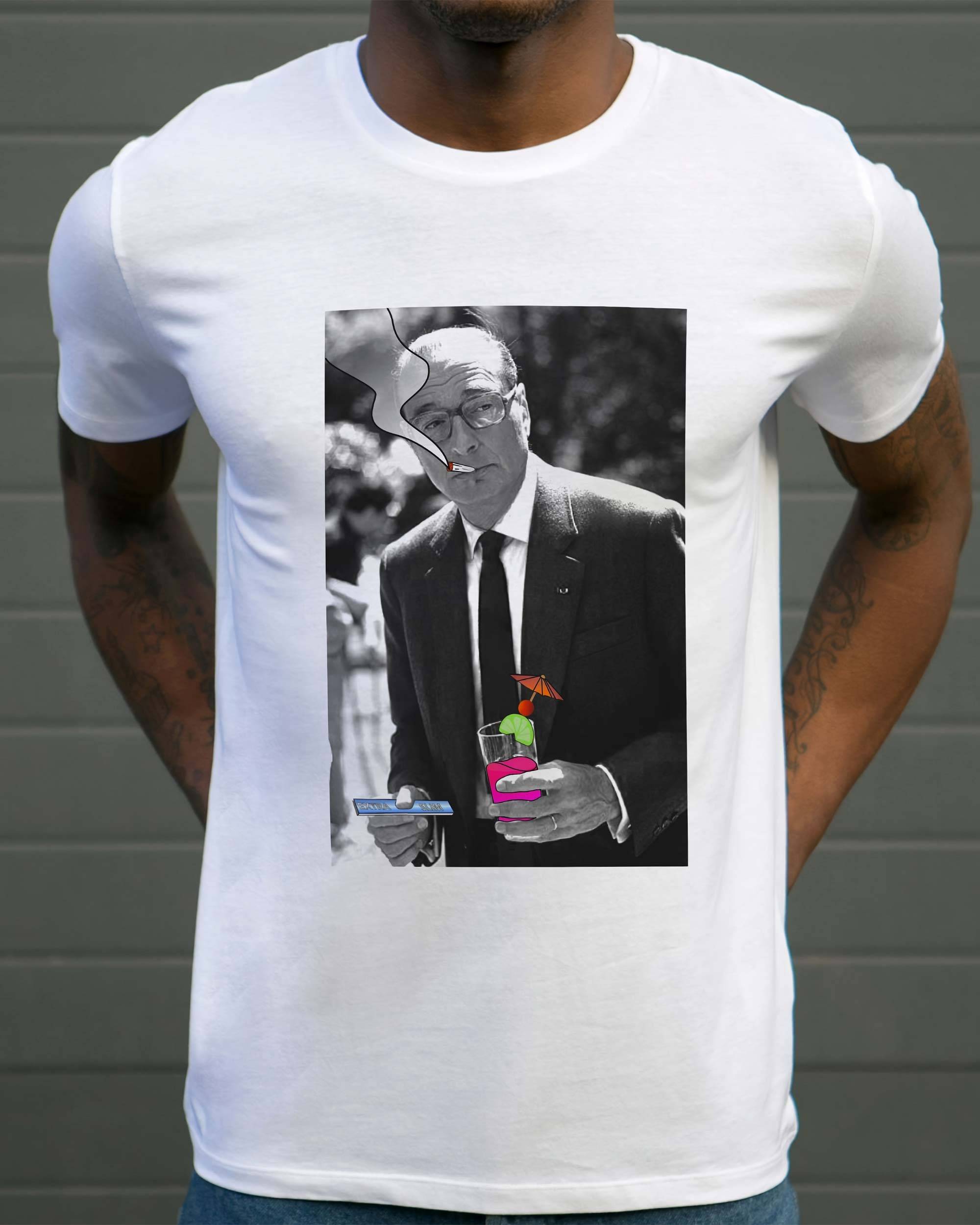 T-shirt Chirac Hype de couleur Blanc